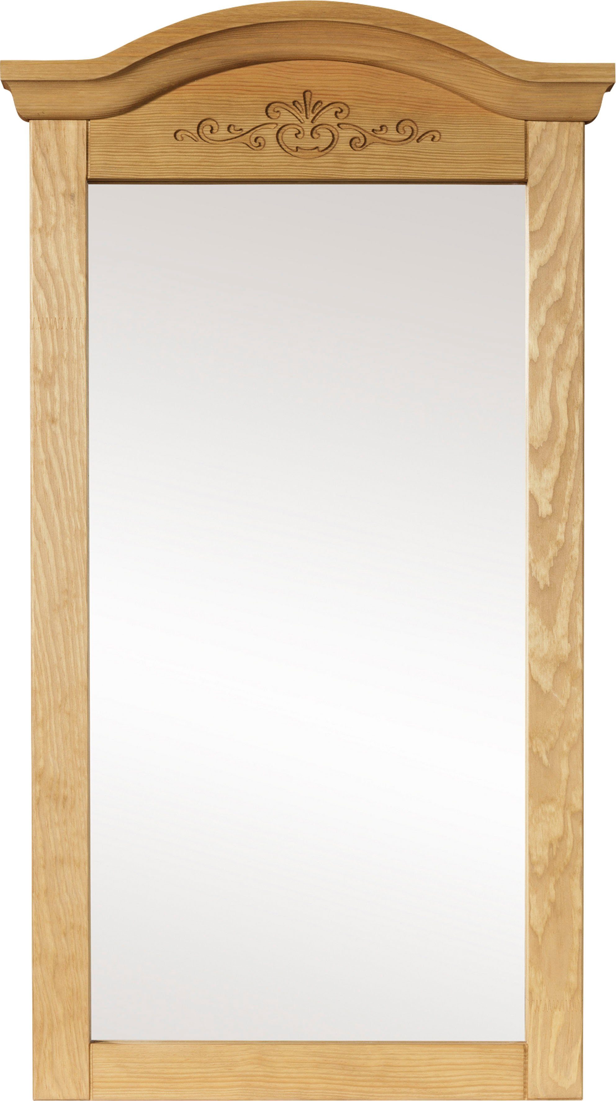 Home affaire Spiegel »Lecce«, aus Kiefer massiv mit dekorative Frässung, Breite 55 cm-HomeTrends
