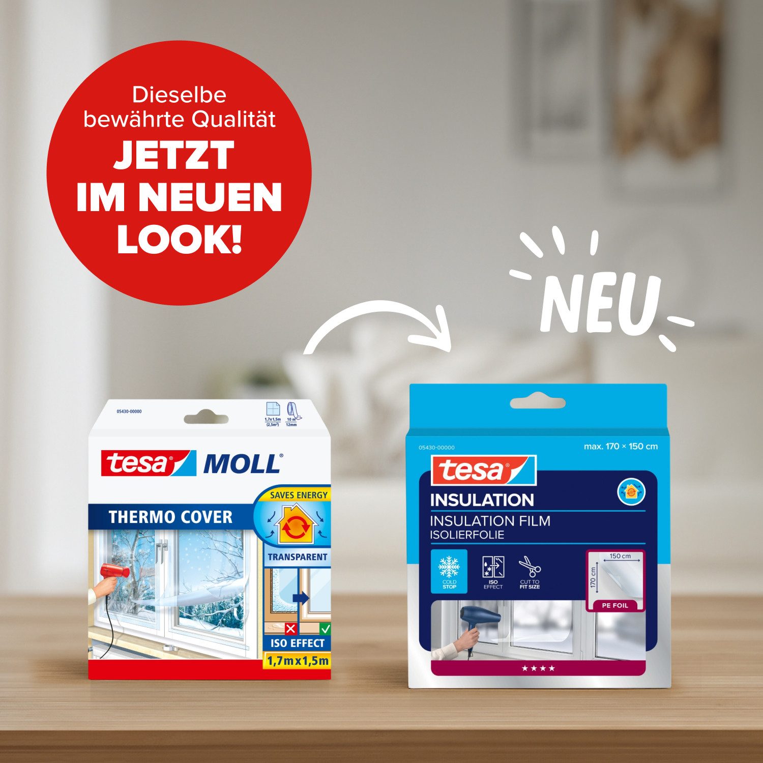 tesa Fensterfolie INSULATION Fenster-Isolierfolie - Transparente Isolierfol günstig online kaufen