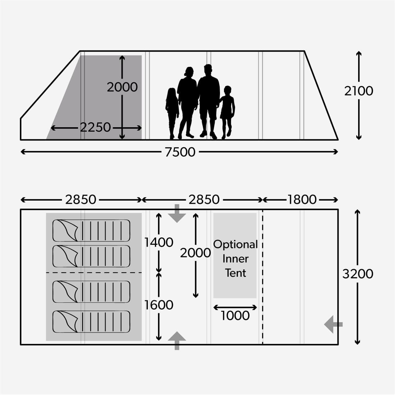 Dometic FTX Tunnelzelt Ascension 401