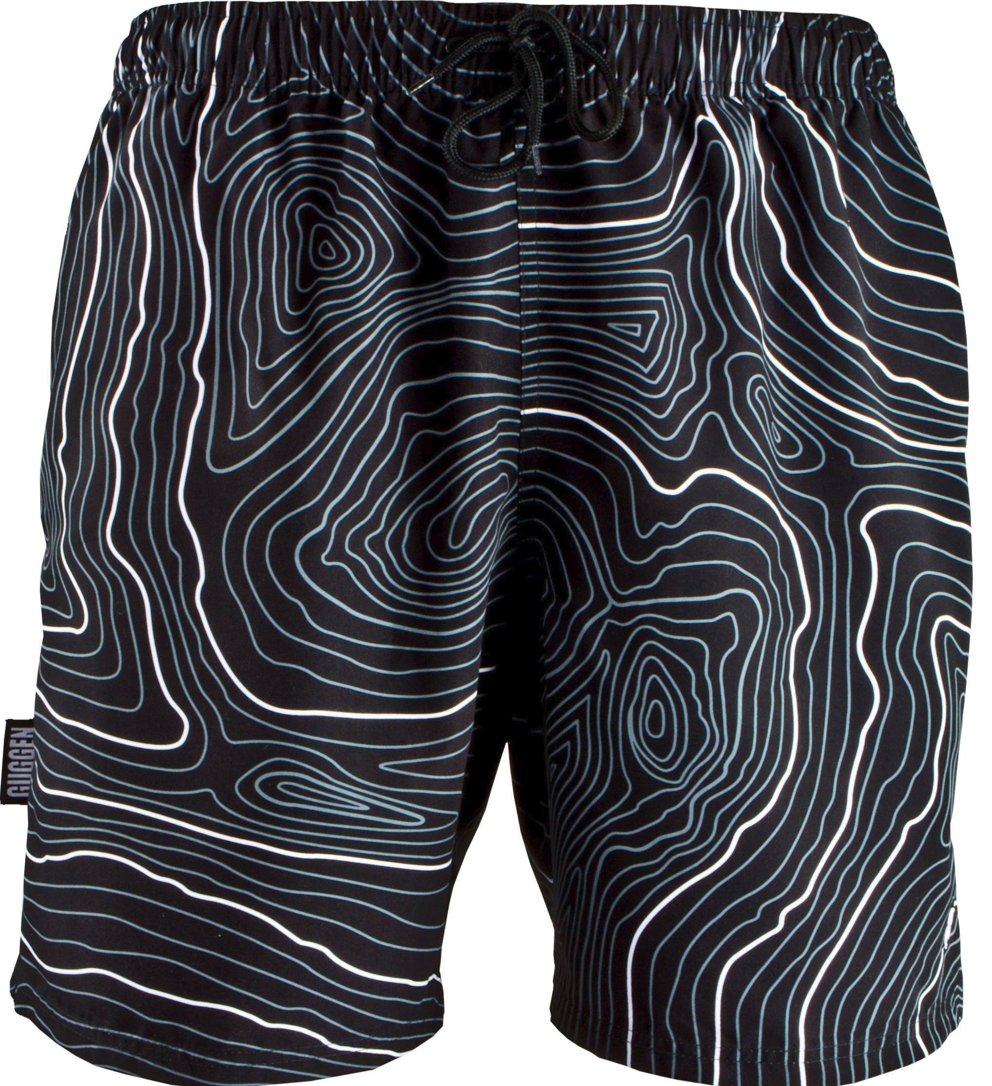 GUGGEN Mountain Badehose Badehose Herren Badeshorts Schnelltrocknend Boardshorts Beachshorts Streifen Karriert Badeshorts mit Kordel Gummizug Innenslip