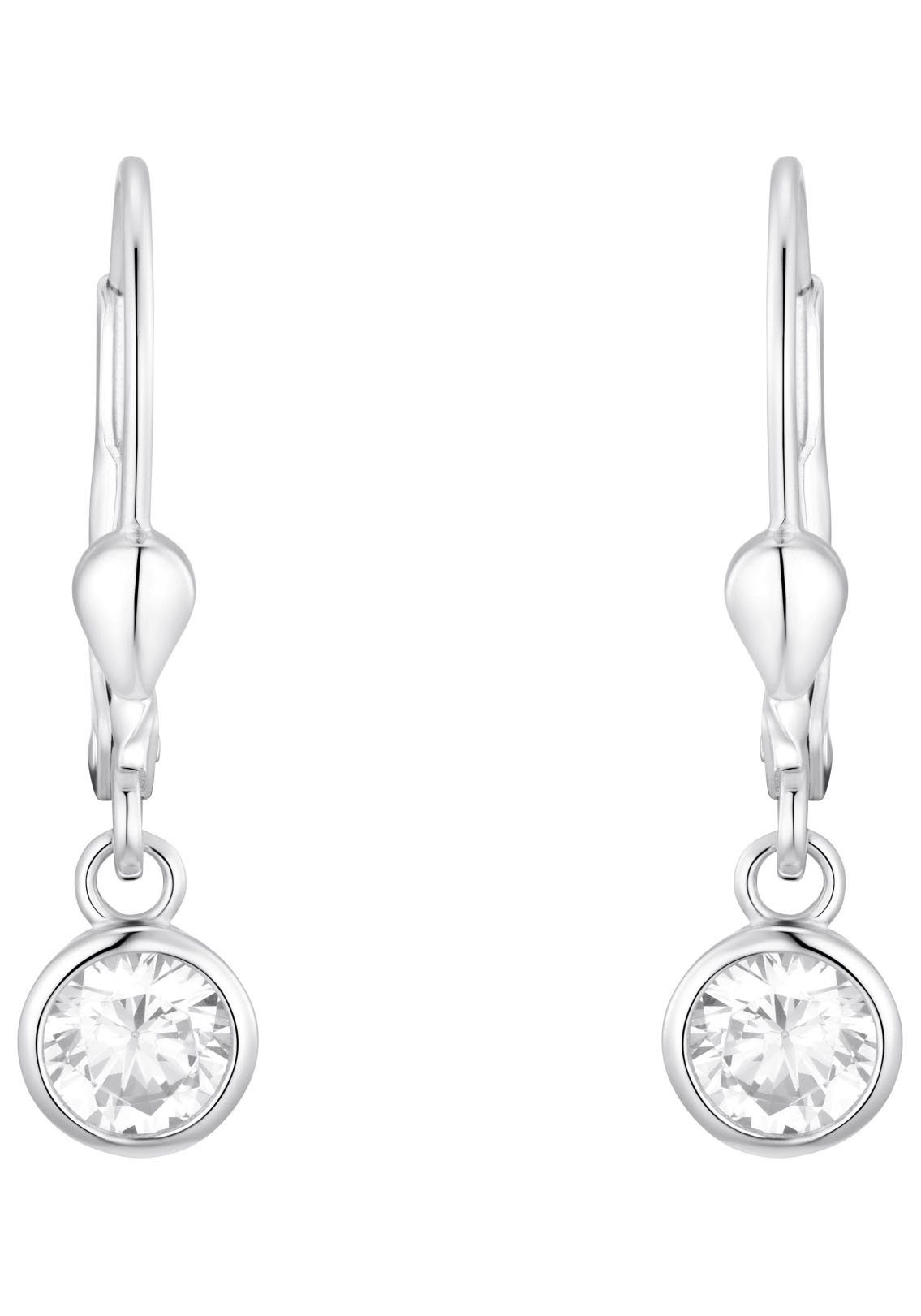 Amor Paar Ohrhänger, mit Zirkonia (synth)