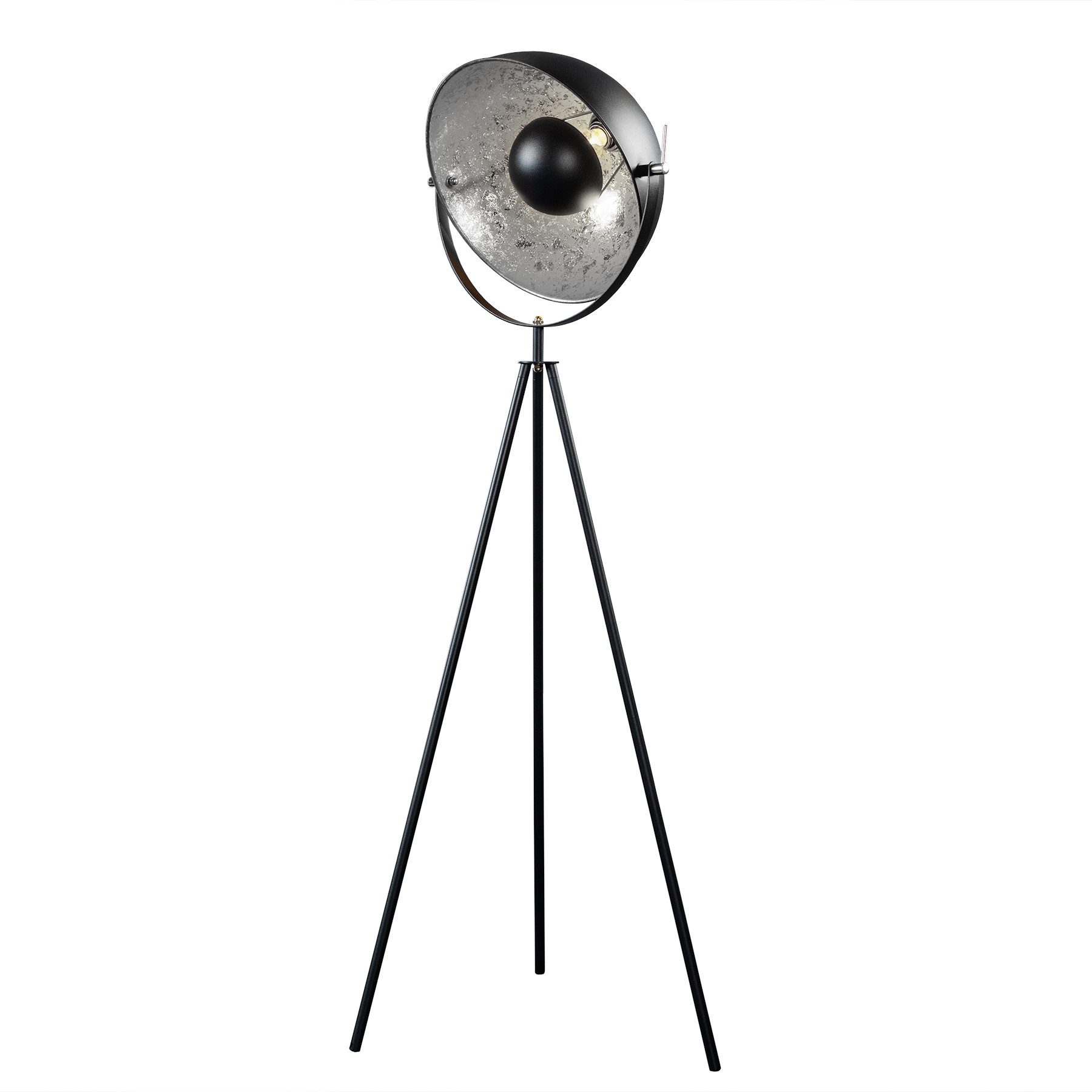 riess-ambiente Stehlampe STUDIO 150cm schwarz / silber, ohne Leuchtmittel, günstig online kaufen