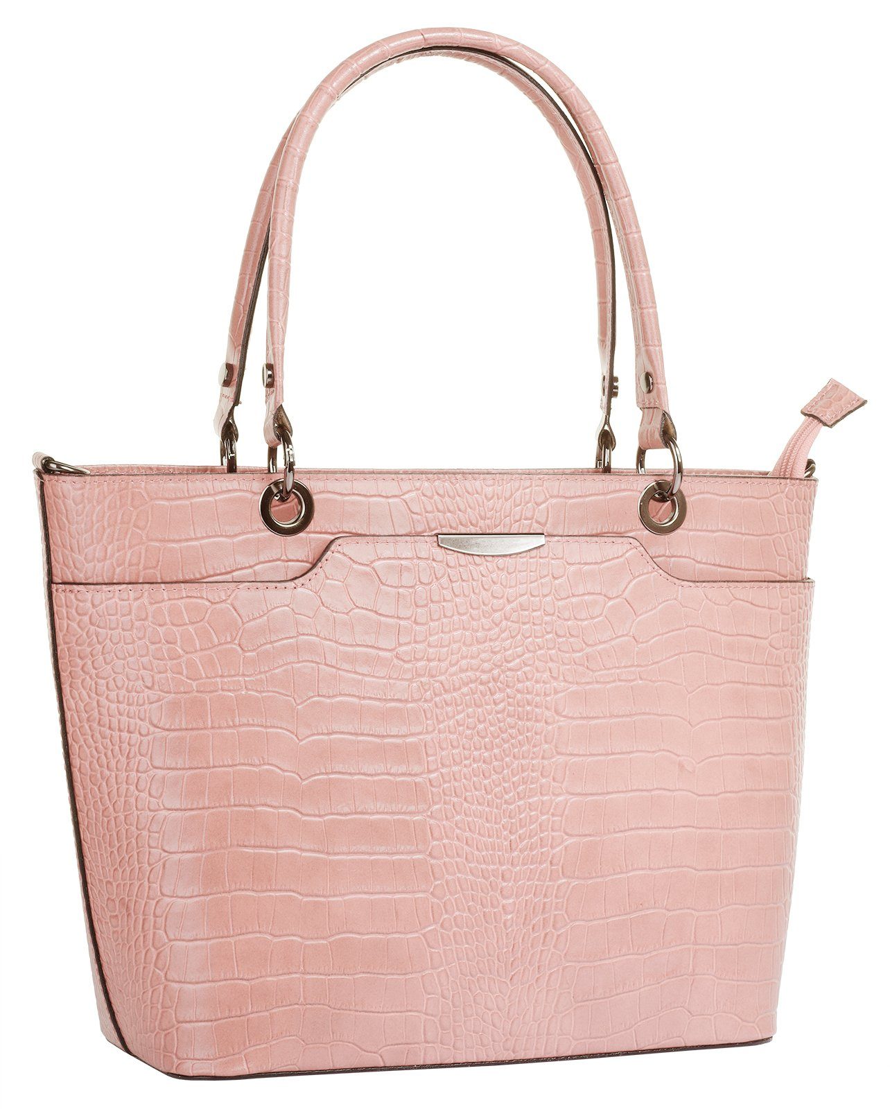 Cluty Henkeltasche, echt Leder, Made in Italy