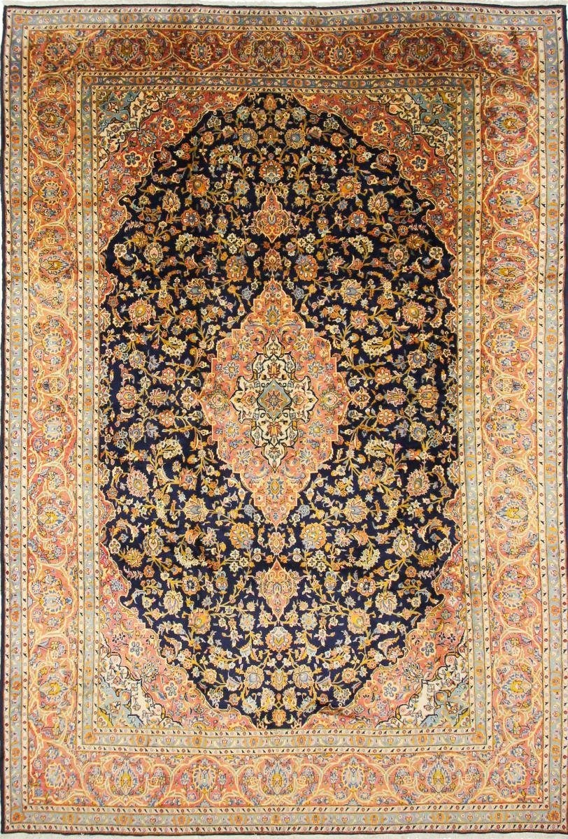 Orientteppich / Höhe: Keshan rechteckig, Perserteppich, 12 Trading, 301x449 Handgeknüpfter Orientteppich mm Nain