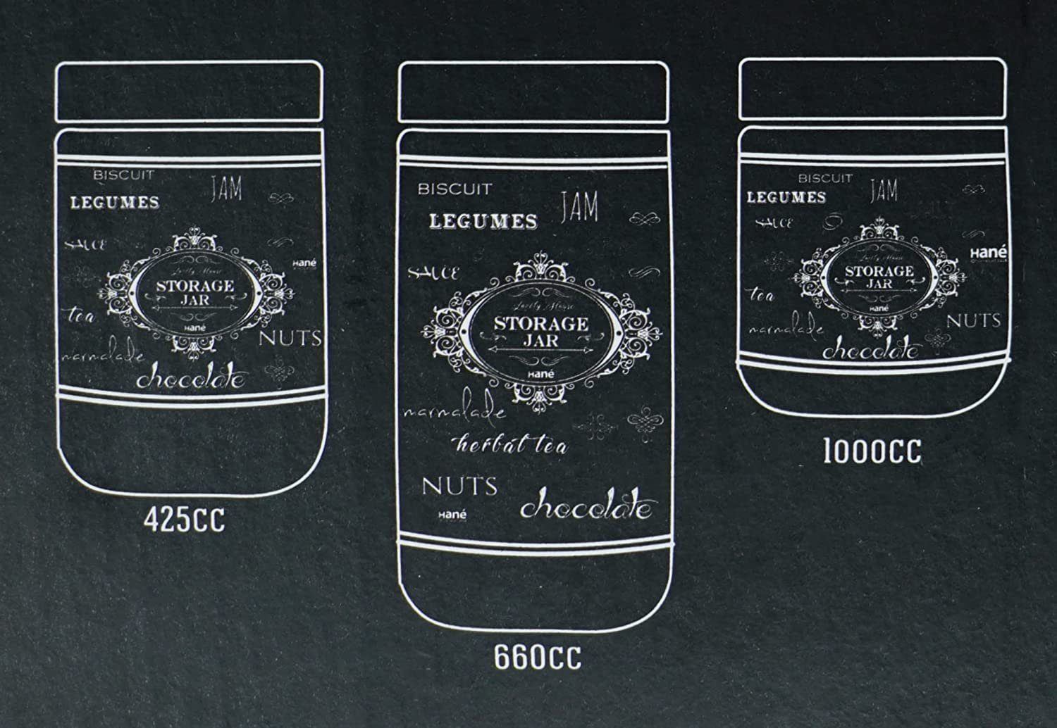 Lashuma Vorratsdose Weiß, Glas, (Set, 3-tlg), Deckel 3 mit Vorratsgläser Aufbeöwahrungsdosen Grßen Küche, in