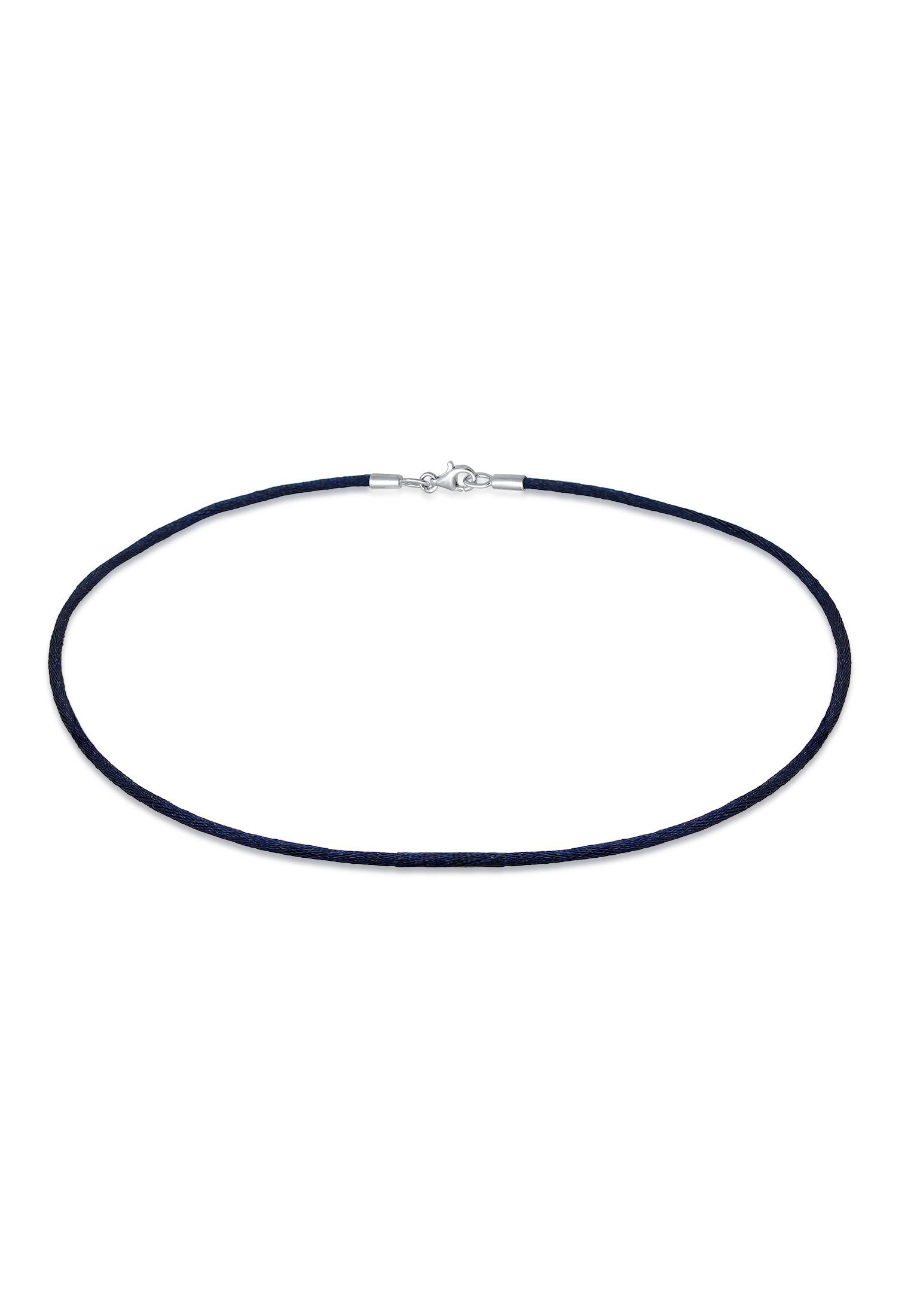Nenalina Kette ohne Anhänger Seidenband Kette Basic Kombinierbar 925 Silber