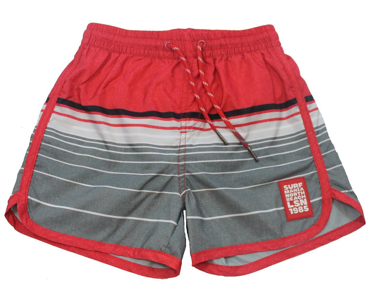 LOSAN Badeshorts Losan Boardshorts Tasche Schwimmshorts Badehose rot grau