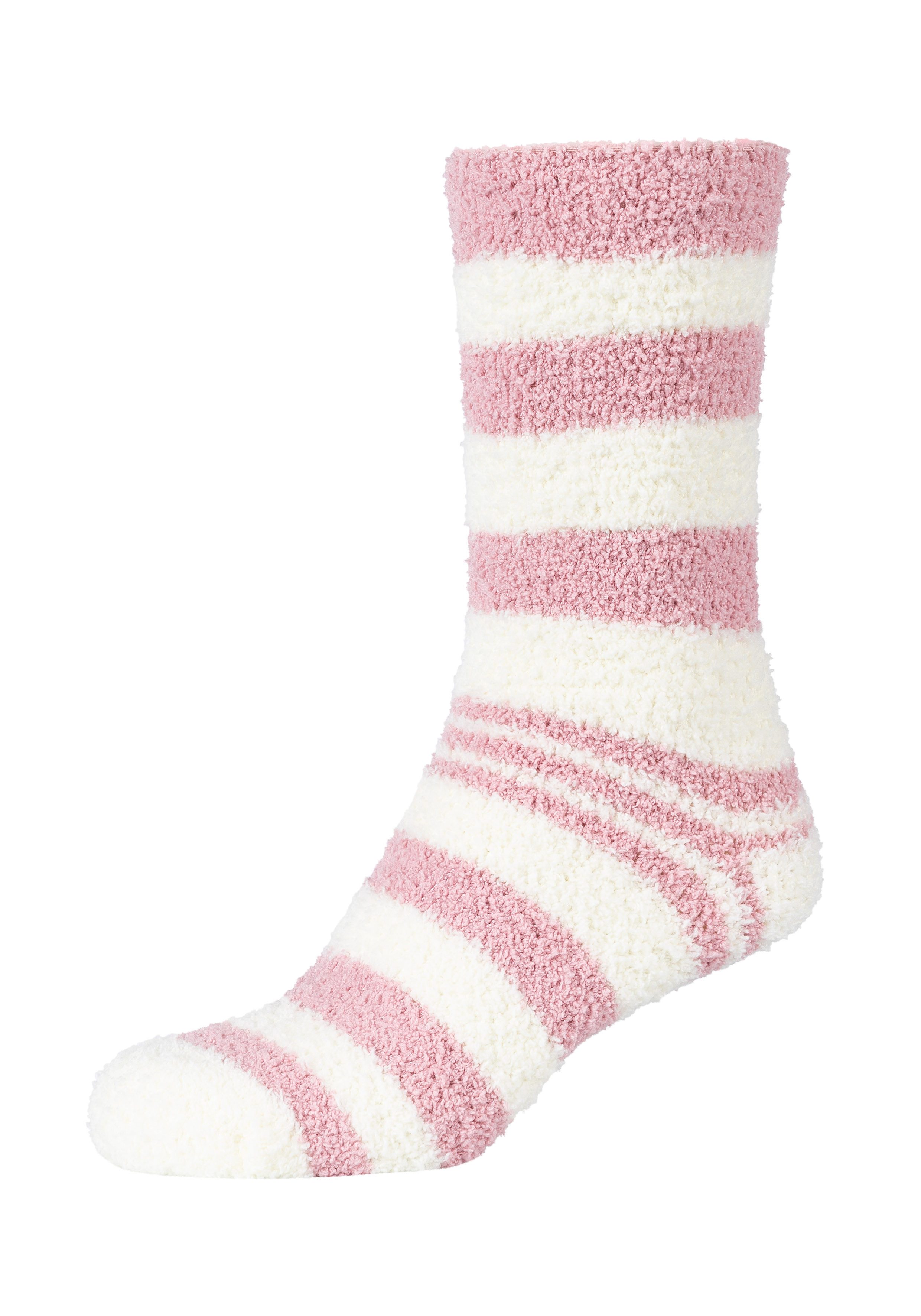 Camano Kuschelsocken warm & cozy (3-Paar) gestreift, gemustert, weich, wärmend