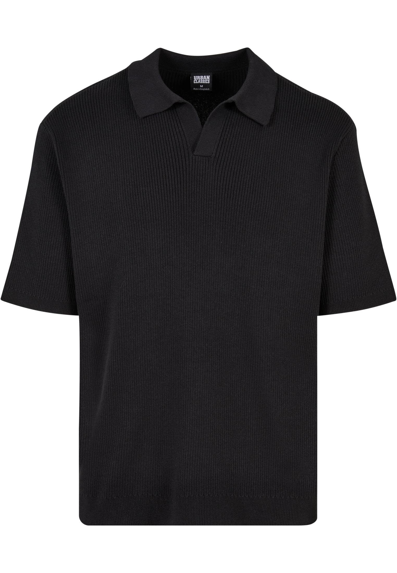 URBAN CLASSICS Kurzarmshirt Herren Ribbed Oversized Shirt (1-tlg) black