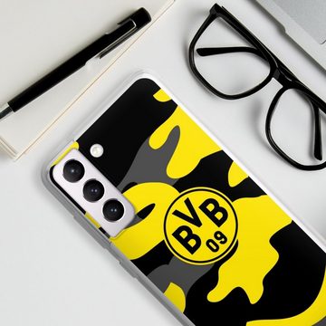 DeinDesign Handyhülle BVB Borussia Dortmund Fanartikel BVB Camo, Samsung Galaxy S21 FE 5G Silikon Hülle Bumper Case Handy Schutzhülle