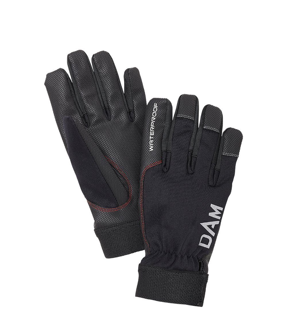 Anglerhandschuhe Black am Handschuhe Angelhandschuhe Ausführung, Fishing Handgelenk XL M Angeln Jagd Outdoor Wasserdichte - Gummizug Glove DAM