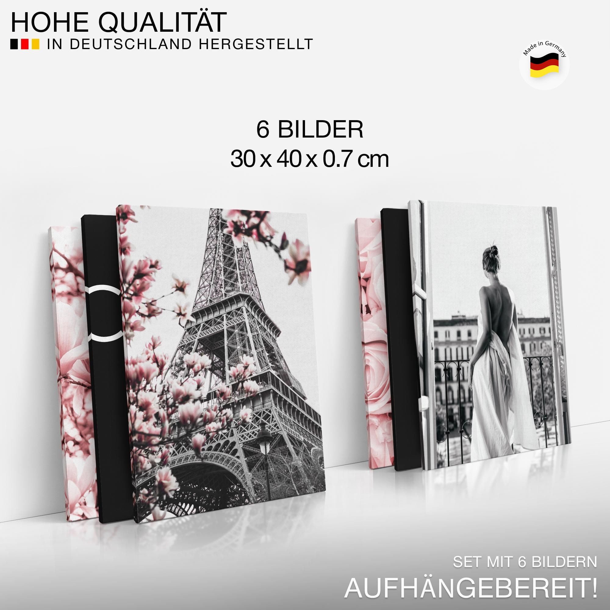 Novart Wandbild AUFHÄNGFERTIG Mädchen Teenager Bilder Fashion Paris Coco Rosa, 30 x 40 cm - 6 Bilder – Bild 3 von 5