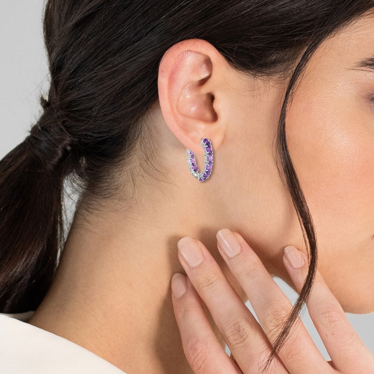 Rafaela Donata Paar Creolen silber, aus Sterling Silber