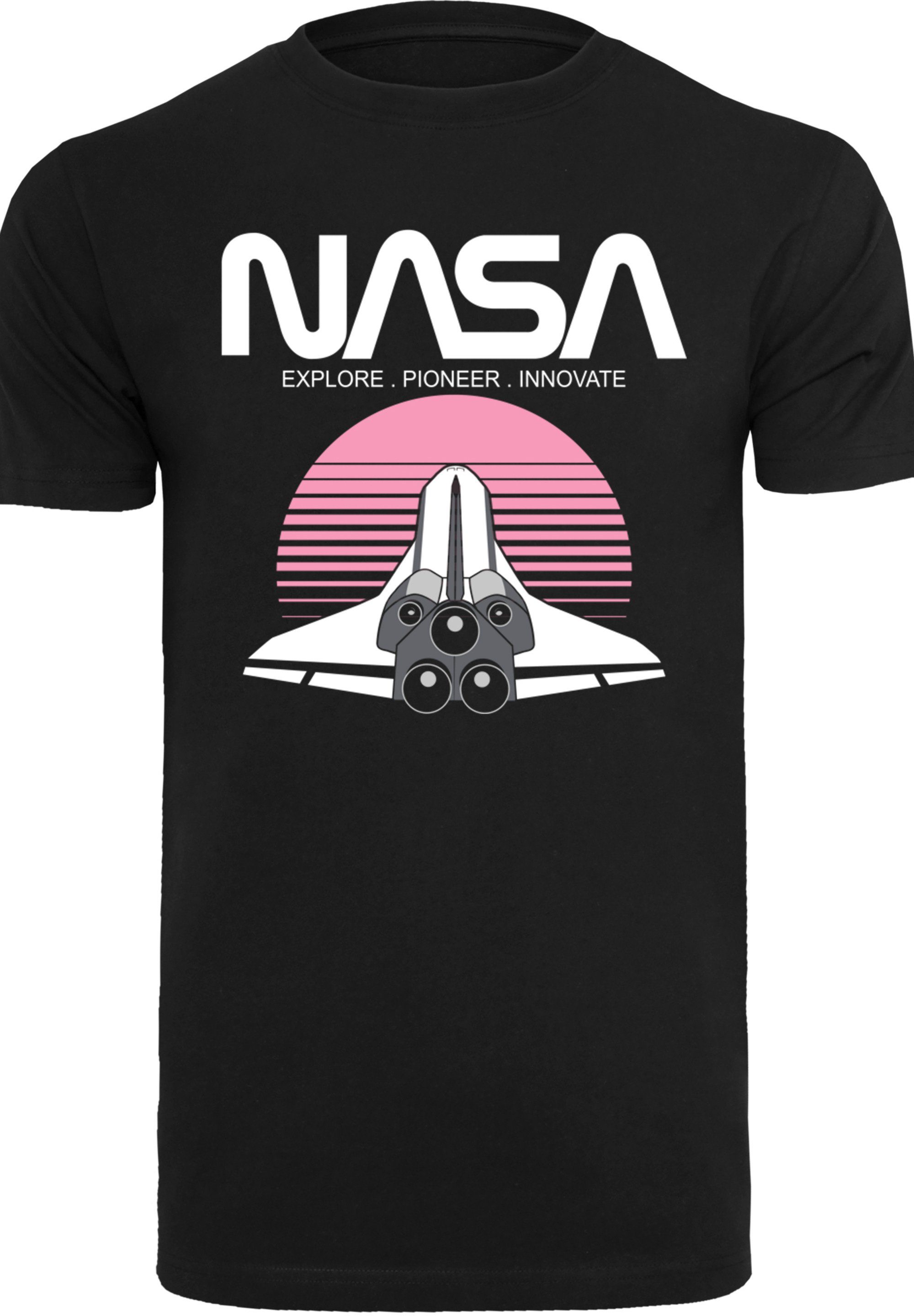 Shuttle T-Shirt Merch Herren,Premium F4NT4STIC Space NASA Sunset ,Regular-Fit,Basic,Bedruckt