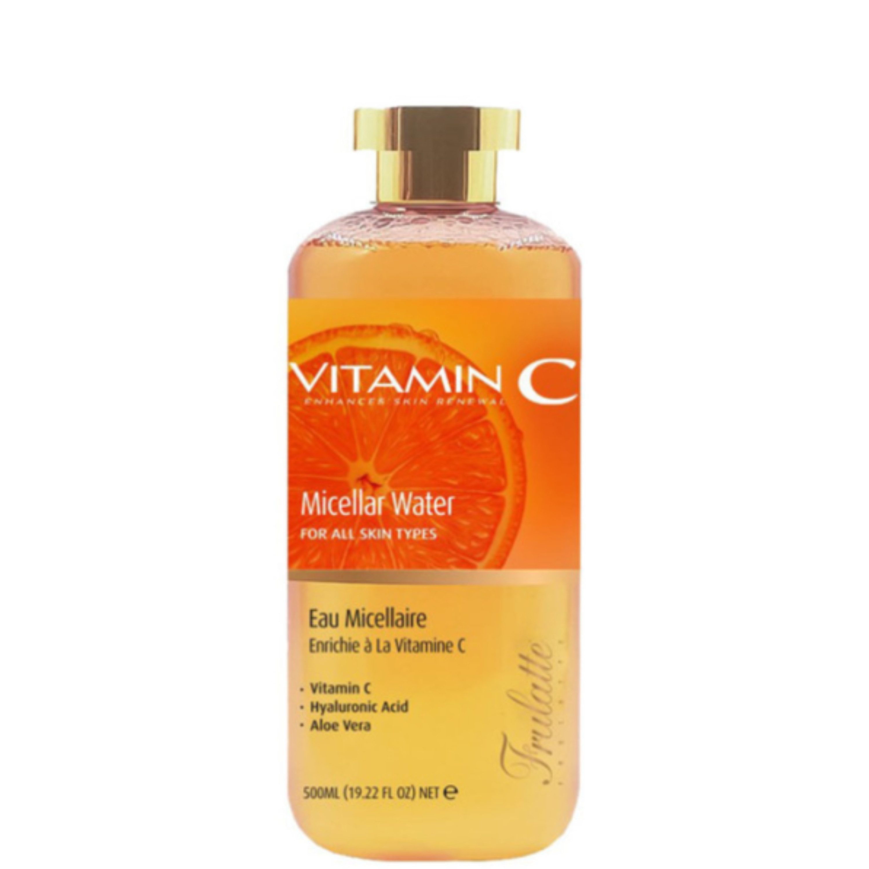 Arganicare Gesichtswasser Vitamin C Micellar Water 500 ml, Sanfte Reinigung & strahlender Teint für alle Hauttypen