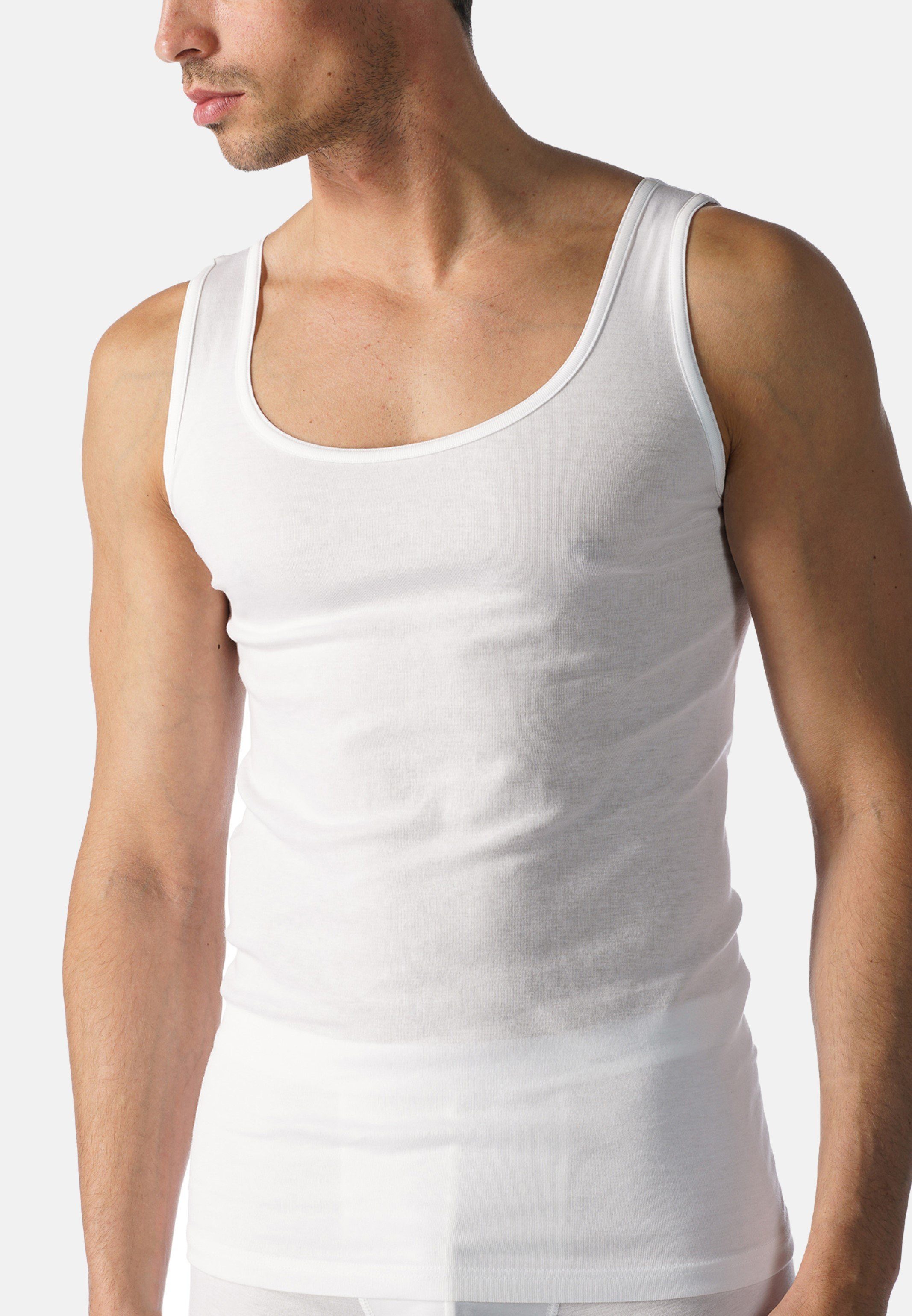 Cotton - weiß Unterhemd (1-St) Baumwolle Unterhemd / Casual Mey Tanktop -