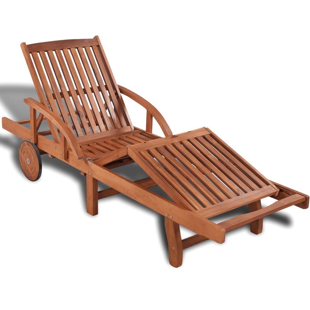 vidaXL Gartenliege »Sonnenliege aus Holz Verstellbar in 5 Positionen
