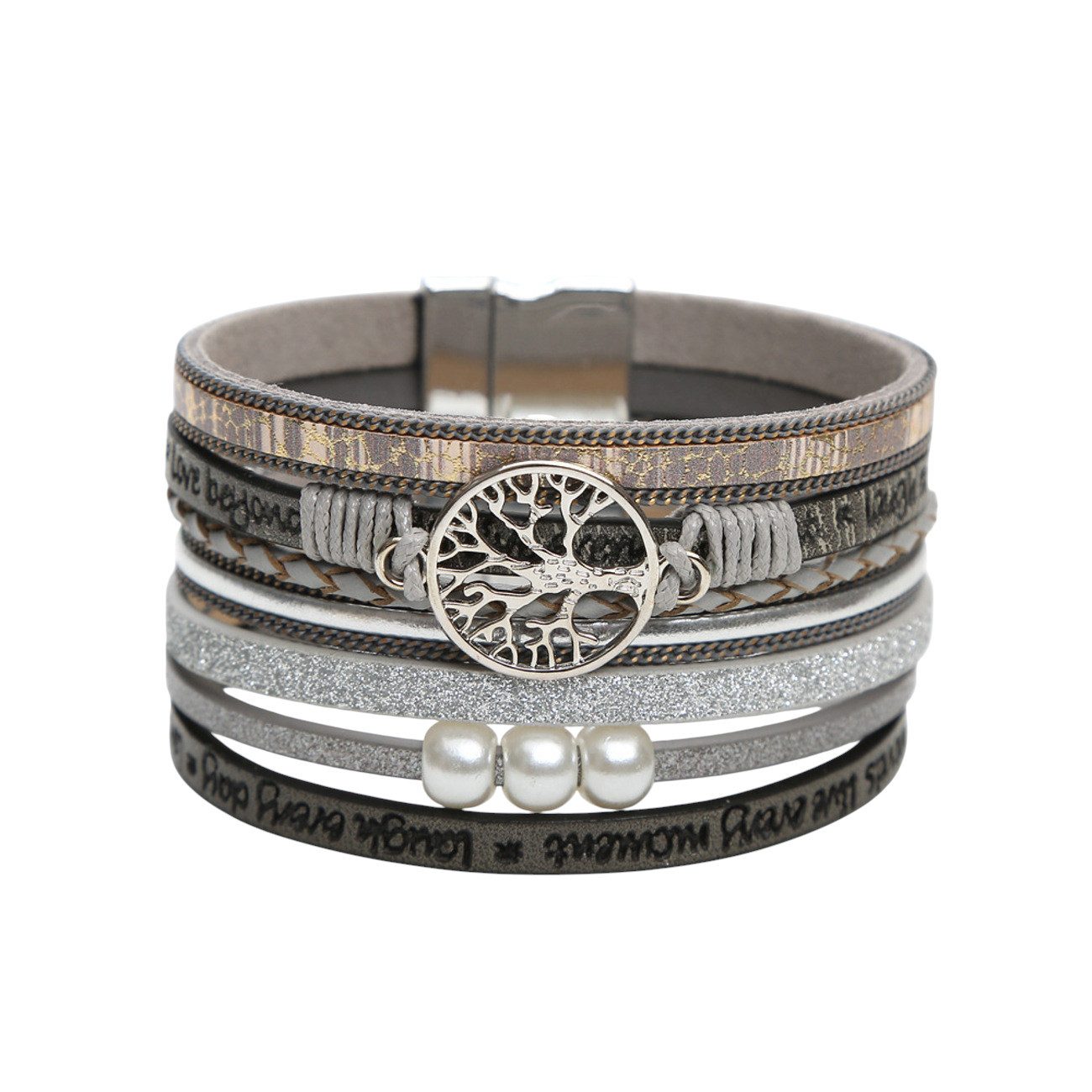 KARMA Armband Damen Wickelarmband mit Lebensbaum günstig online kaufen