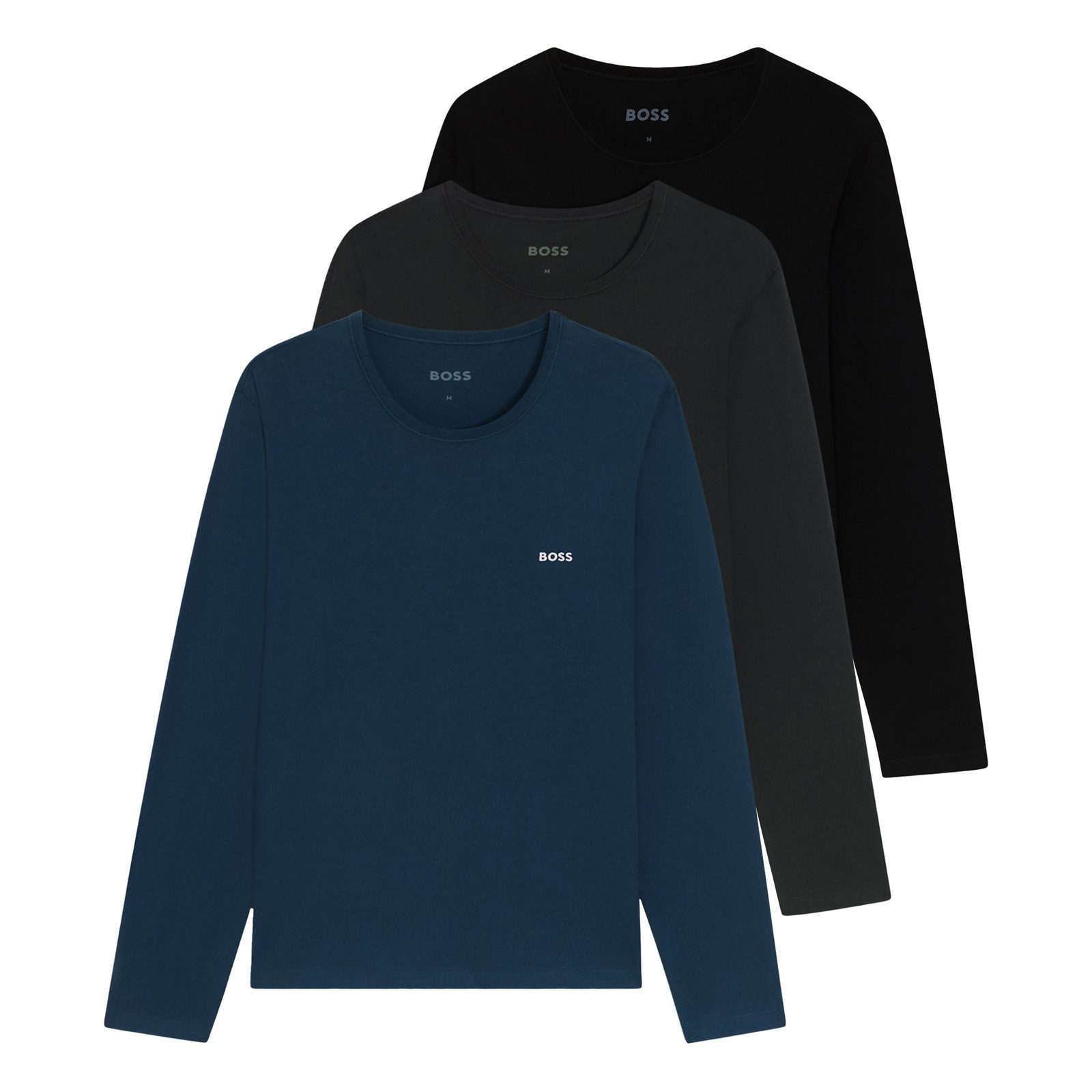 BOSS Unterziehshirt Classic T-Shirt Long Sleeve (3-St., 3 Stück) mit fein g günstig online kaufen