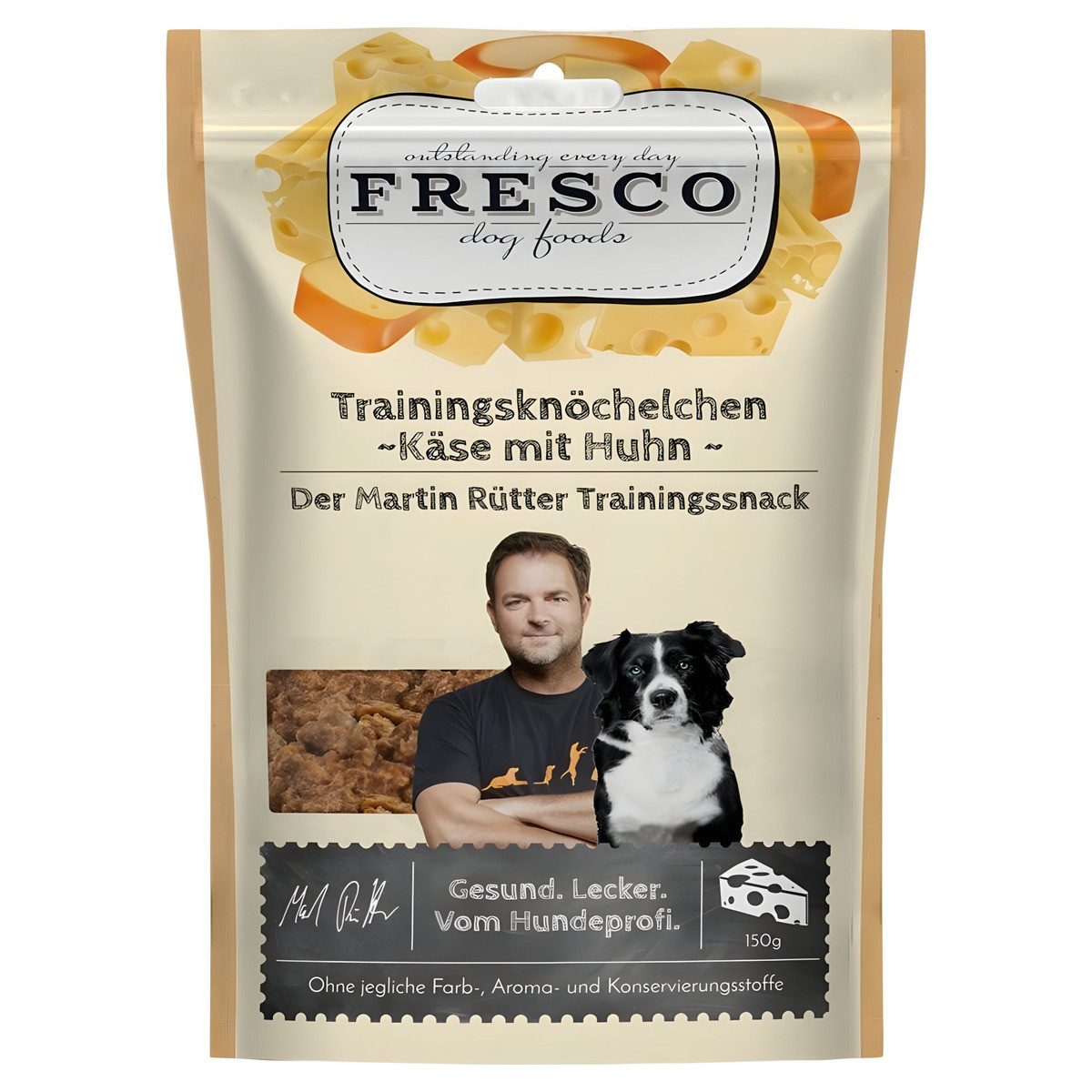 Fresco Martin Rütter Trainingsknöchelchen Käse mit Huhn 150 g