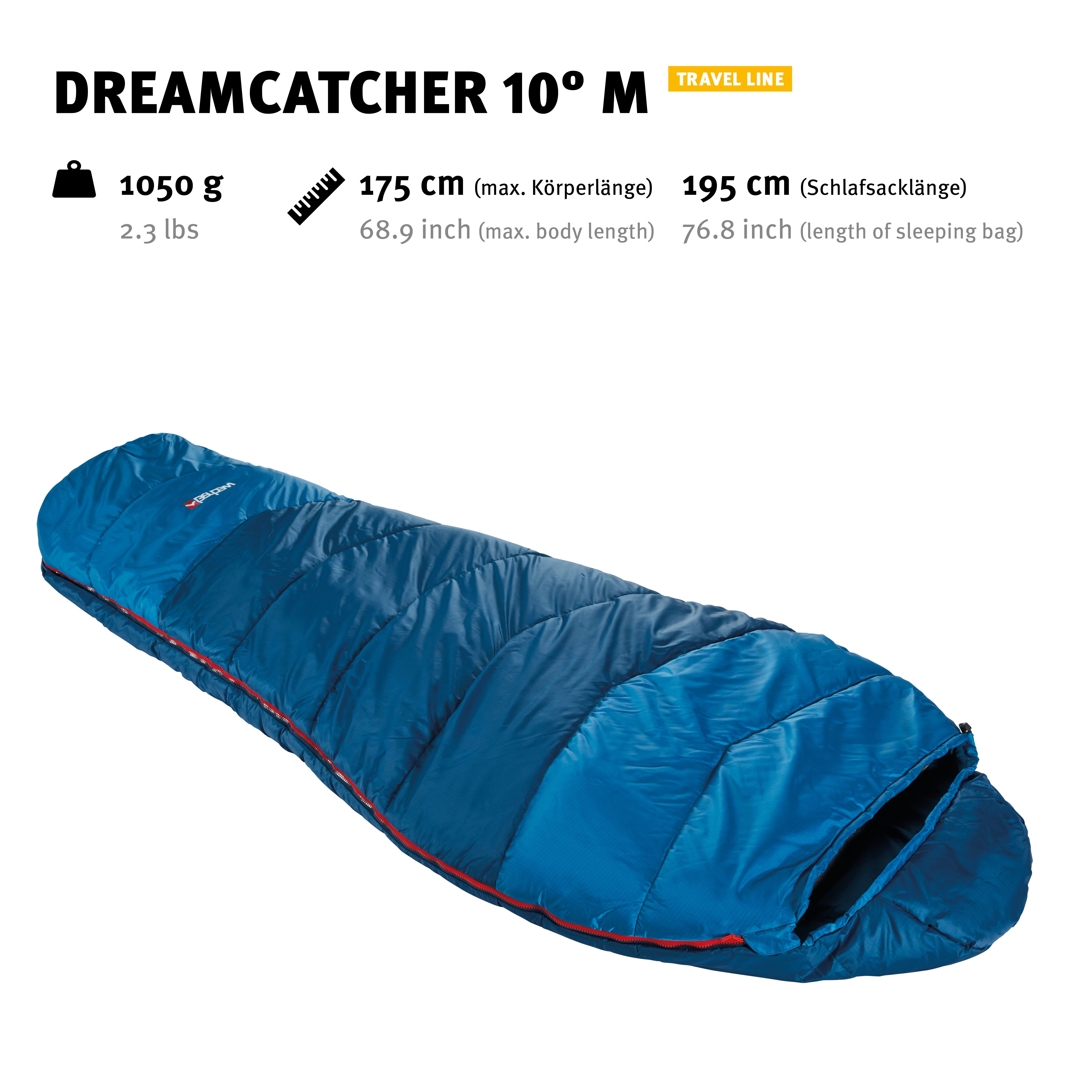 Deckenschlafsack M, Tents 10° blau Dreamcatcher Wechsel PFC-frei,