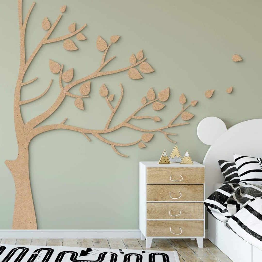 K&L Wall Art Holzbild Lebensbaum Kinderzimmer Lebens, Deko Wandbild Baum (Holzposter Natur Boho mehrteilig), XXL des Holz