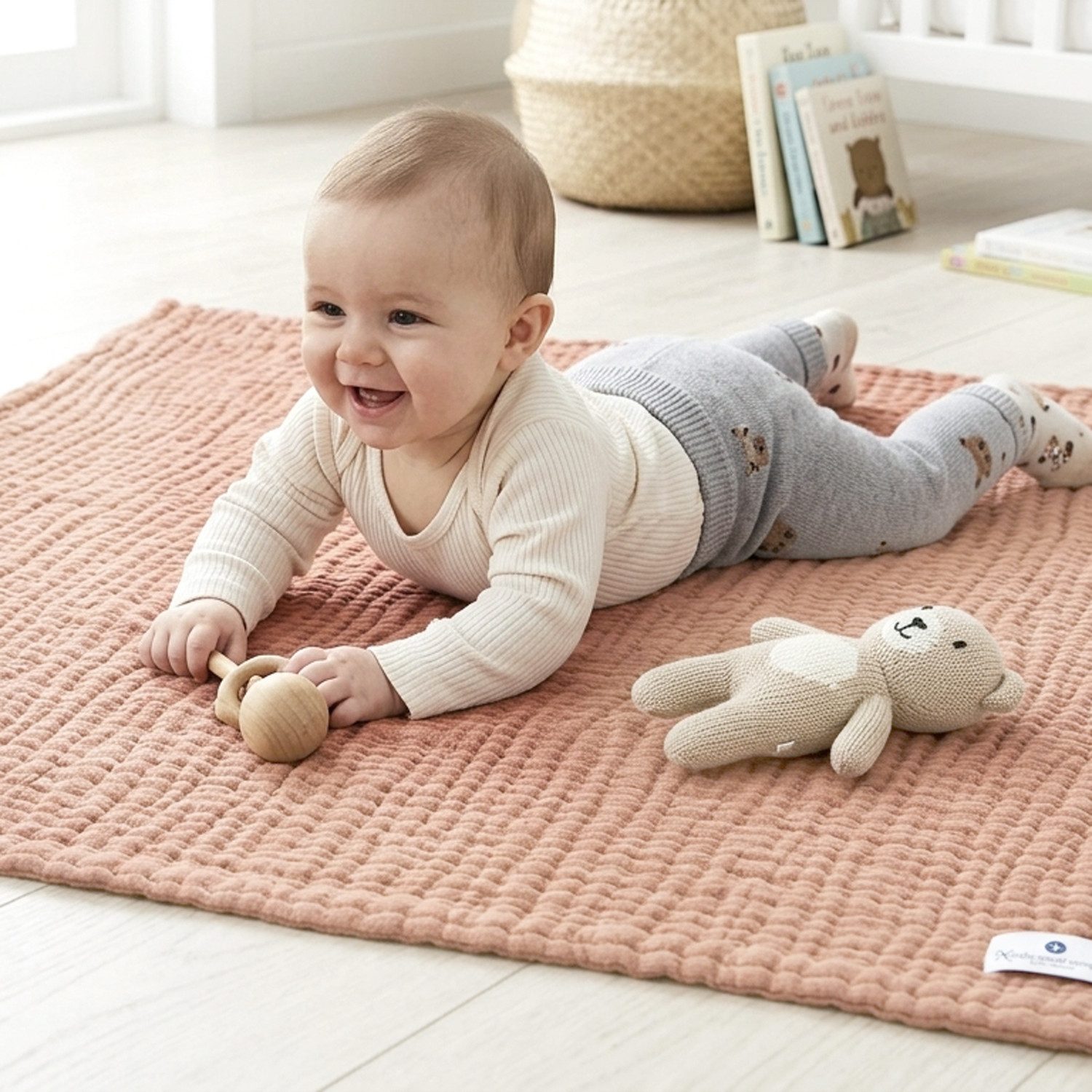 Babydecke Babydecke Musselin Kuscheldecke Puckdecke Baby & Neugeborene, Nordic Coast Company, Sommerdecke, Puck-u. Stilltuch, Einschlagdecke, Baumwolle atmungsaktiv