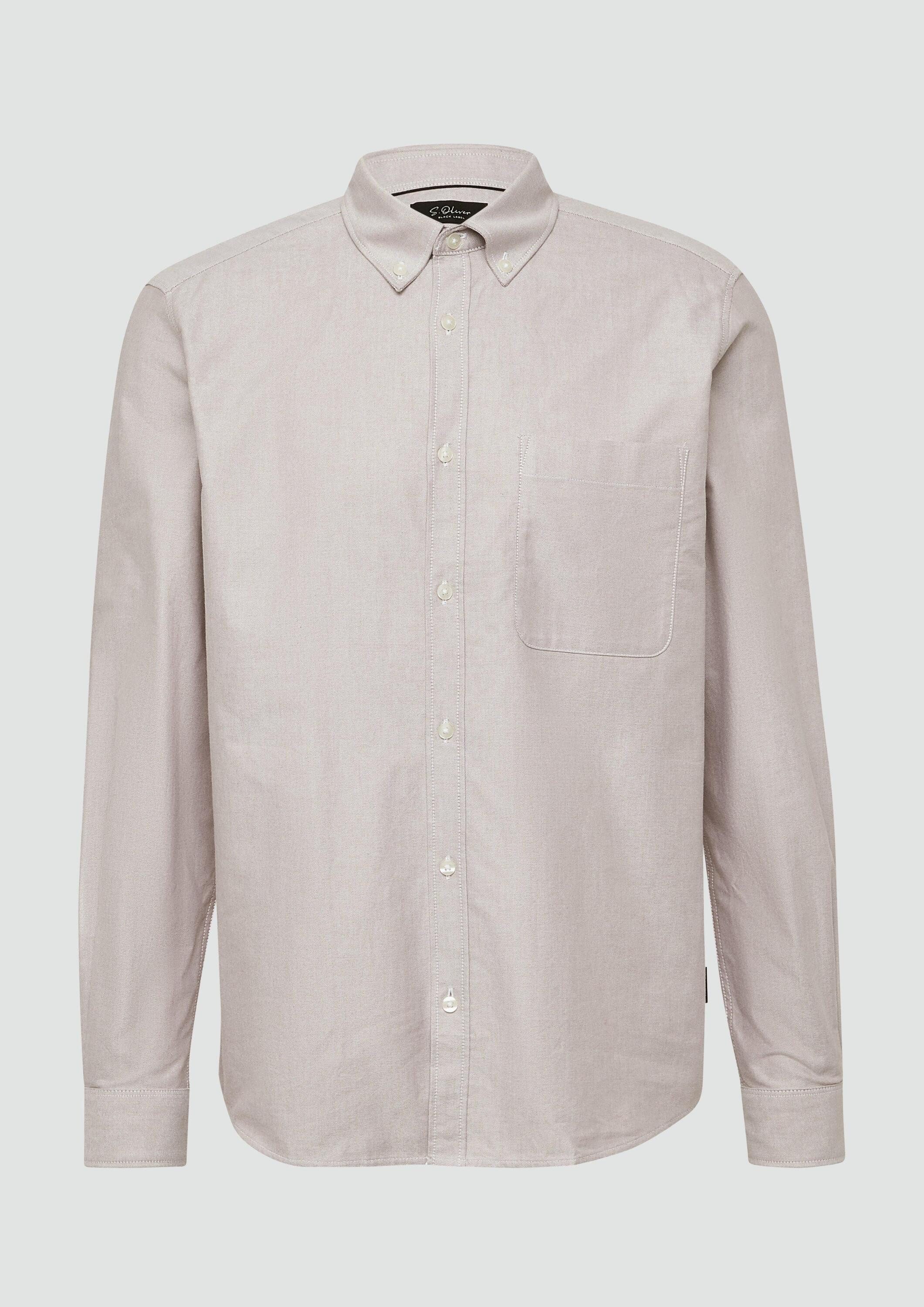 s.Oliver Langarmhemd Hemd Regular Fit: Oxfordhemd mit Button-Down-Kragen