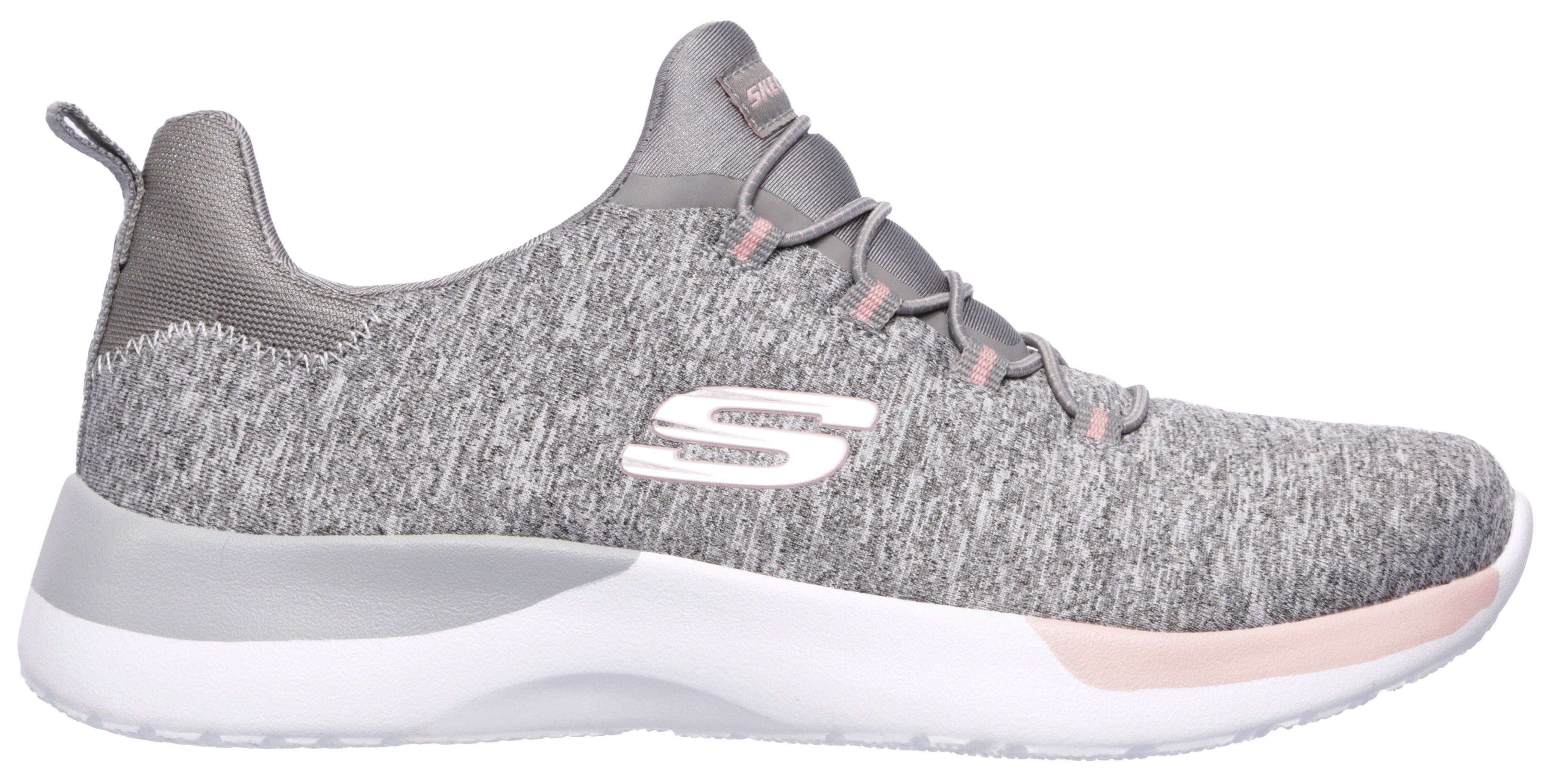 Skechers DYNAMIGHT-BREAK-THROUGH Slip-On Sneaker mit Gummizug grau-meliert praktischem
