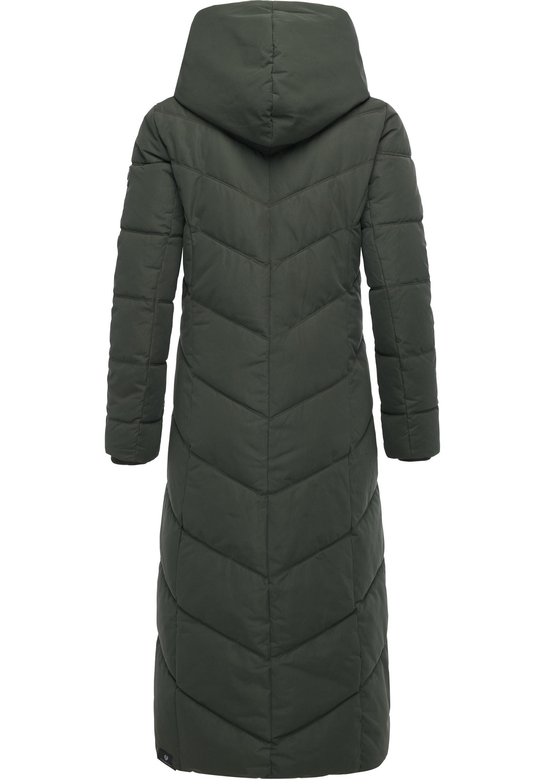Ragwear Steppmantel Natalka Extralong Gesteppter Damen Mantel mit Kapuze – Bild 3 von 5