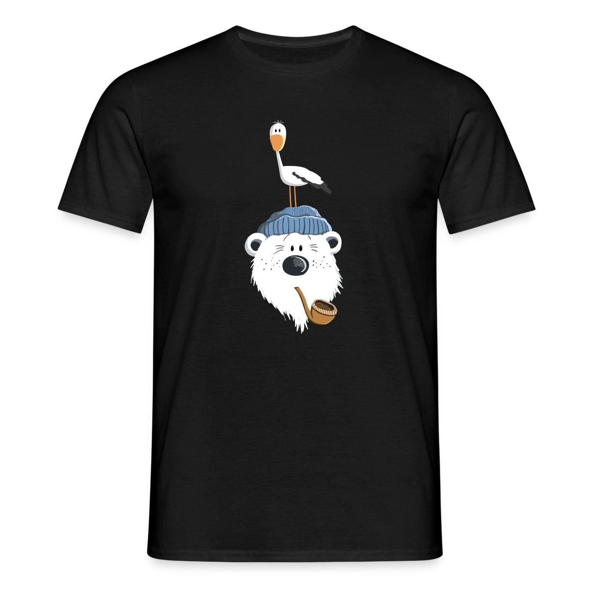 Spreadshirt T-Shirt Bär Mit Möwe Nordsee Männer T-Shirt (1-tlg)