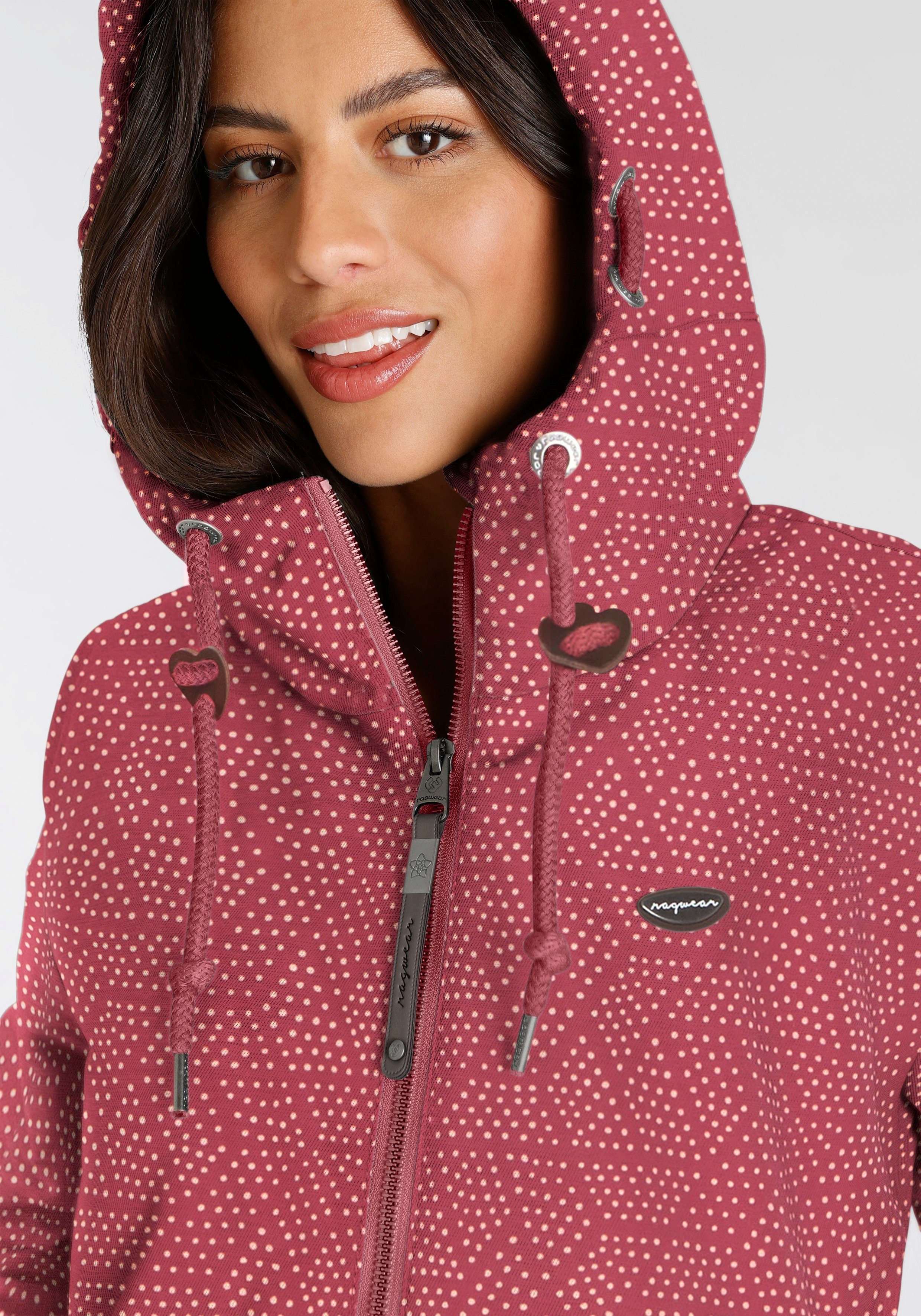 O Ragwear RASPBERRY Outdoorjacke Muster mit Pünktchen PRINT NUGETTKA