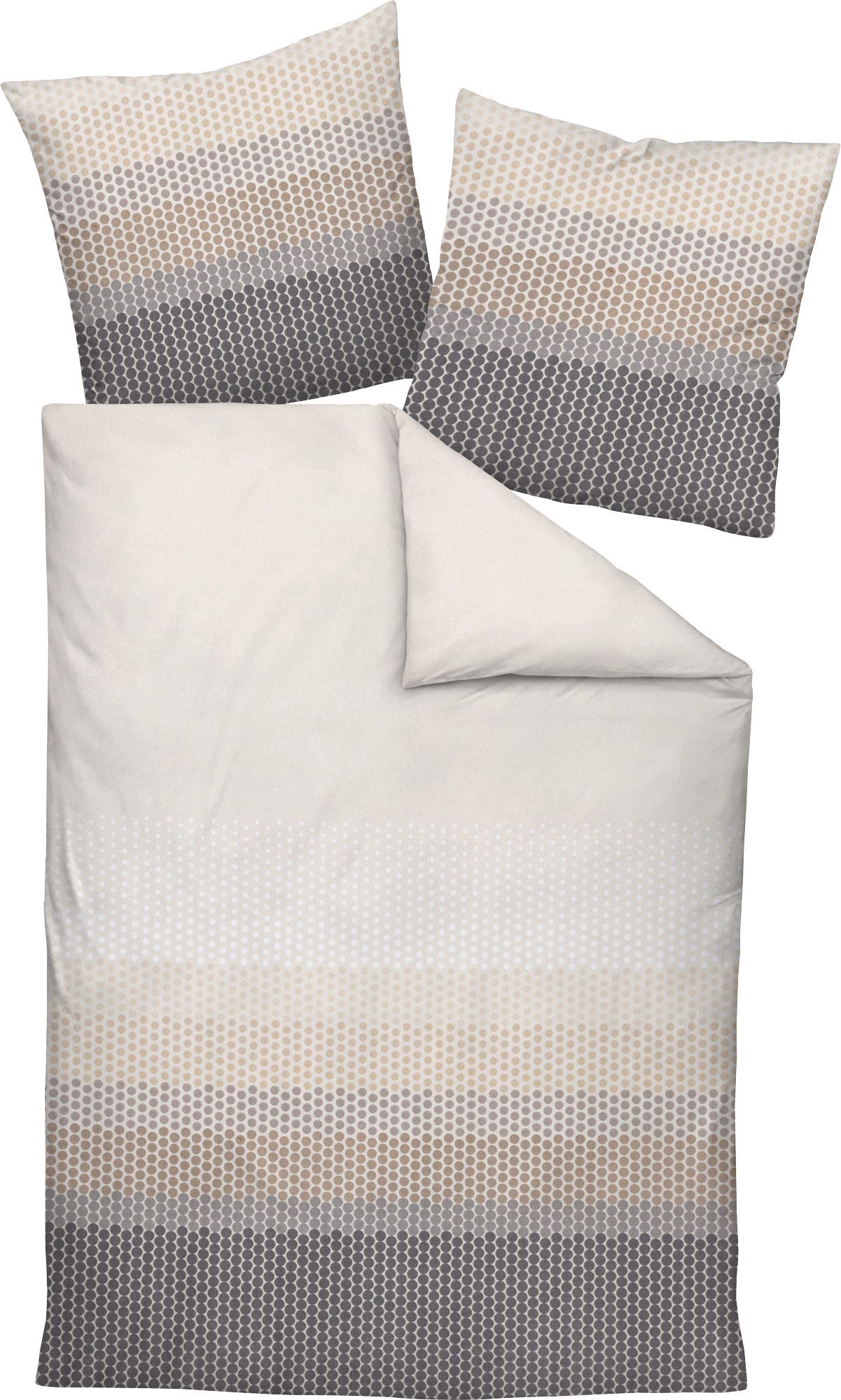 Janine Bettwäsche Bettwäsche, Biber, Feinbiber Punkte günstig online kaufen
