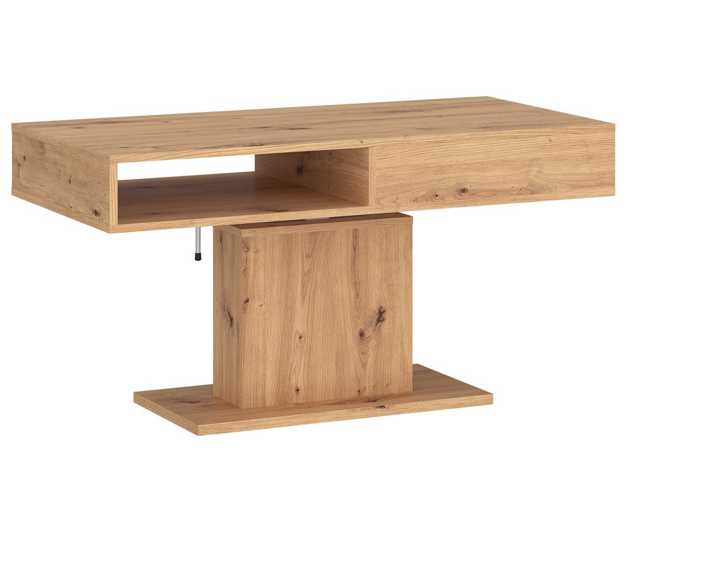 Meble Wójcik Couchtisch höhenverstellbar bis 80cm, Eiche Dekor - 110x60/80x65cm (BxHxT)
