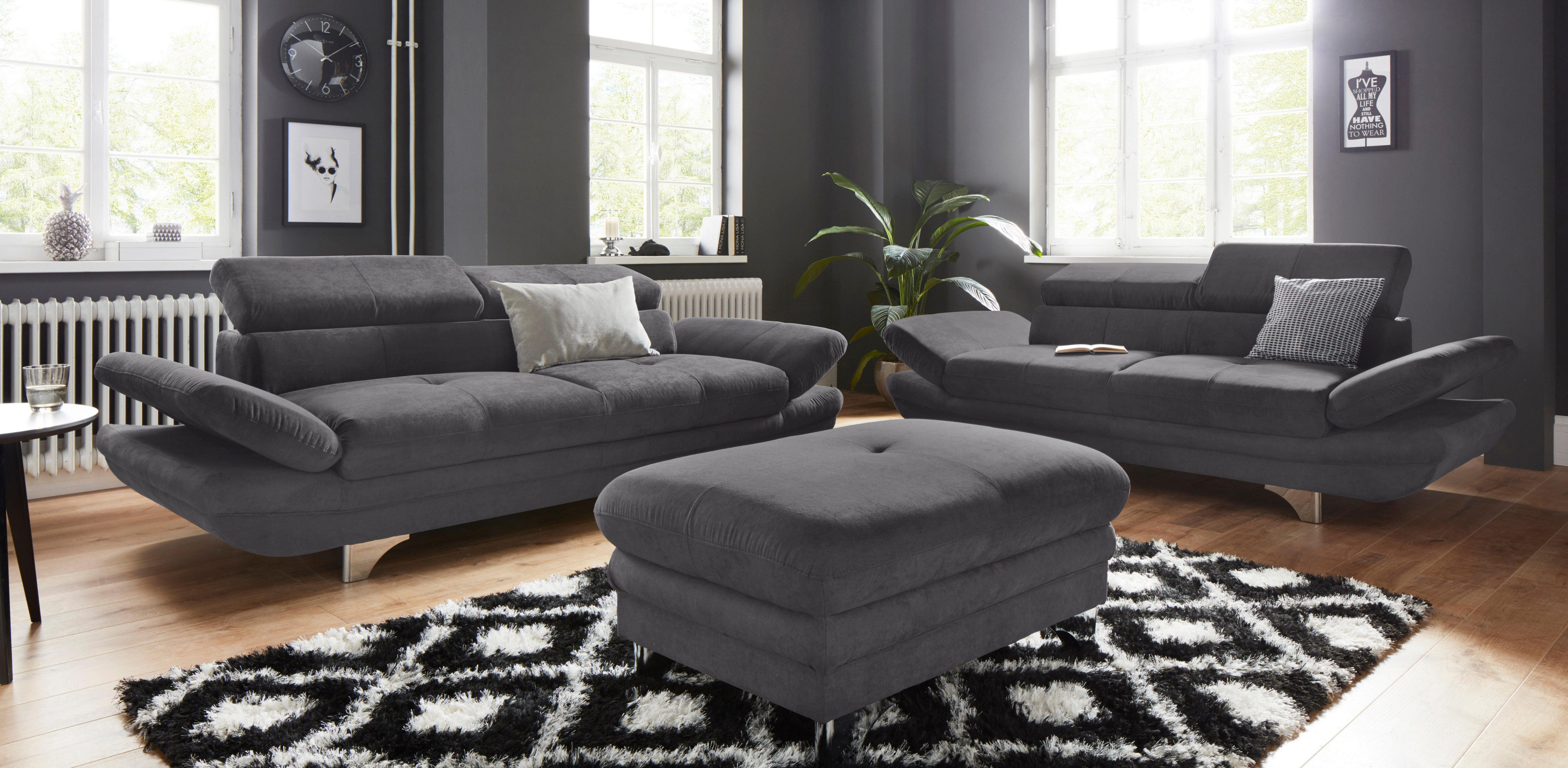 COTTA 2-Sitzer Enterprise, Big-Sofa, mit Armteilverstellung & Kopfteilverstellung