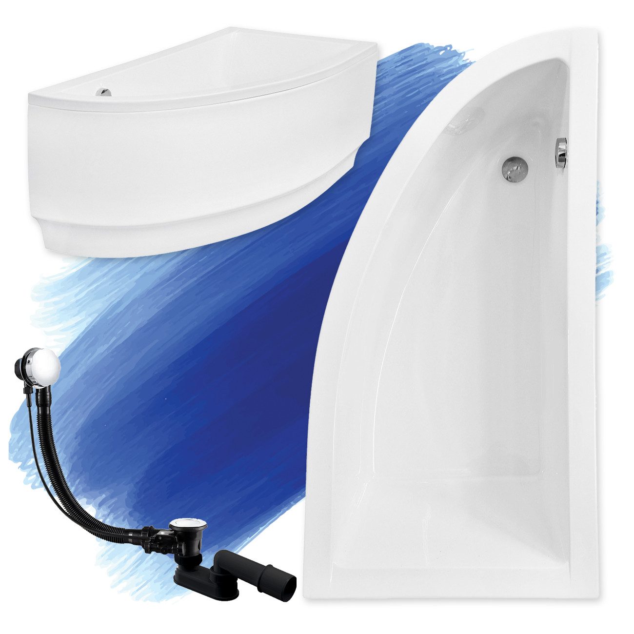 KOLMAN Badewanne Eckbadewanne Praktika 140x70, (Links/Rechts), günstig online kaufen