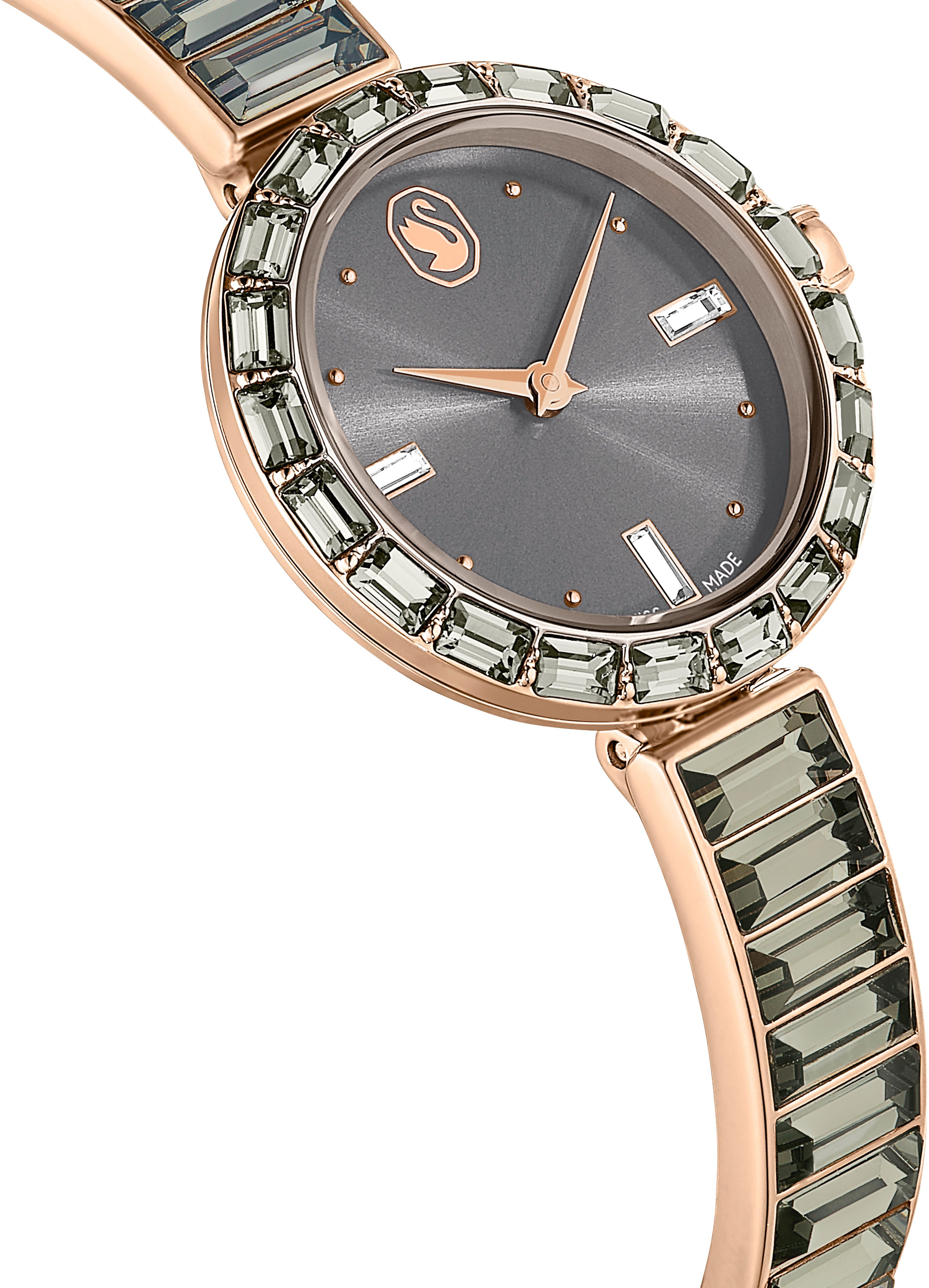 Swarovski Quarzuhr MATRIX BANGLE 5679887, Armbanduhr, Damenuhr, analog, Swarovski®-Kristalle, Swiss Made