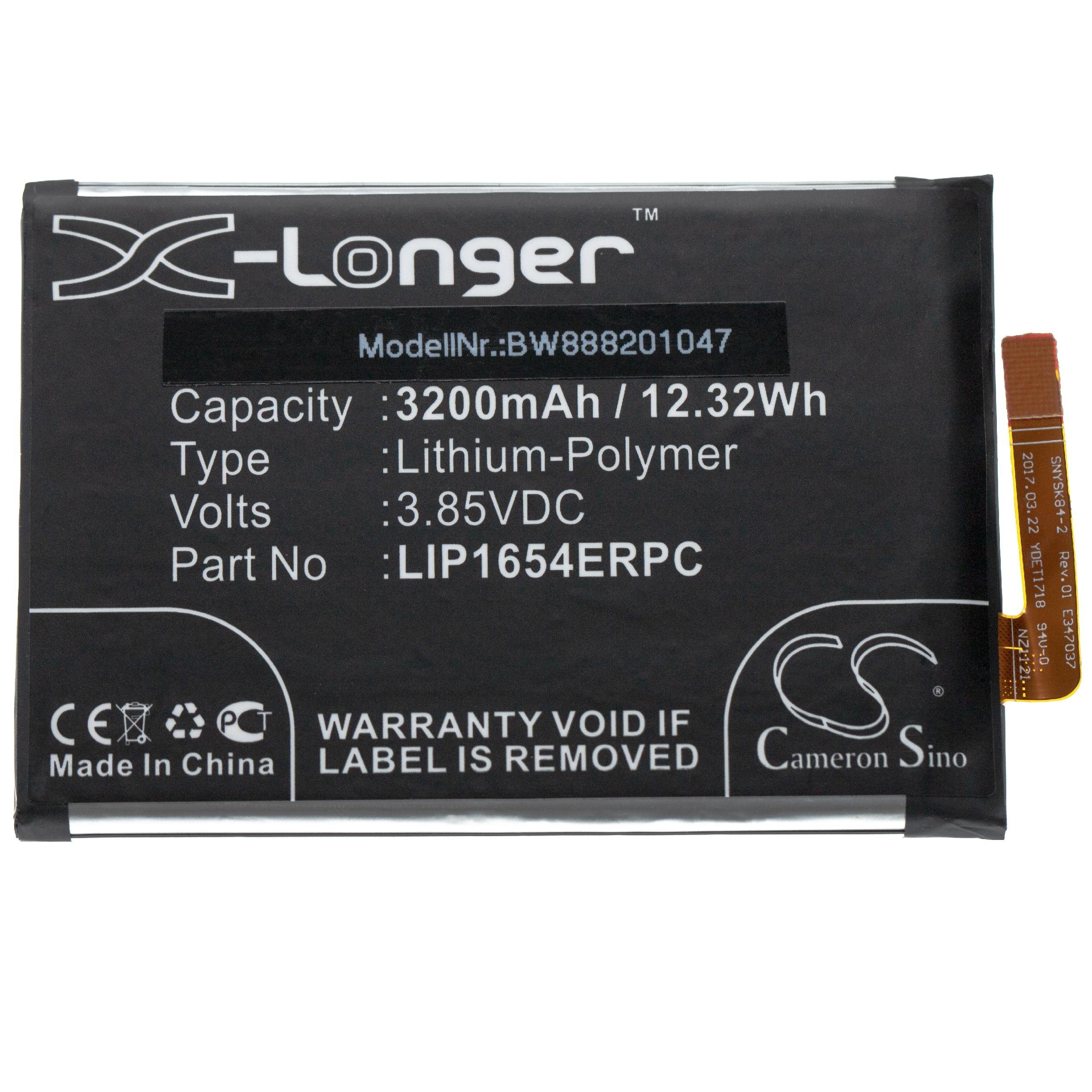 vhbw Ersatz für Sony 1309-2682, LIP1654C, SNYSK84 für Smartphone-Akku Li-Polymer 3200 mAh (3,85 V)