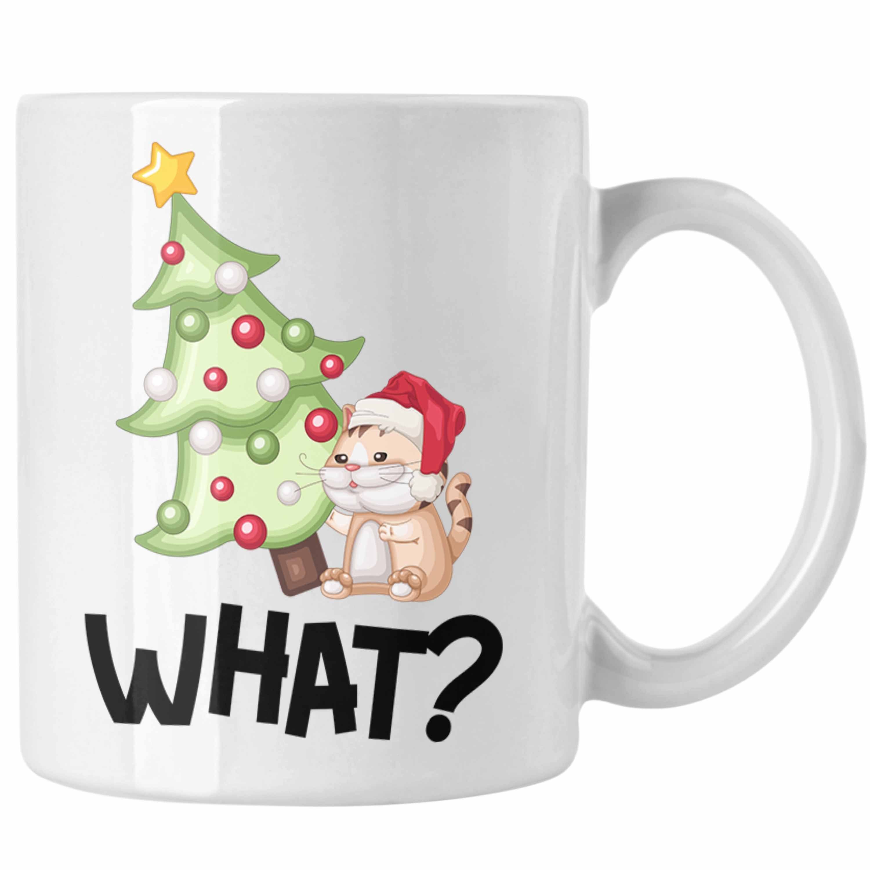 Weiss für W Tasse Lustige Weihnachten Katzen-Besitzer Trendation Katzen Tasse Grafik Geschenk