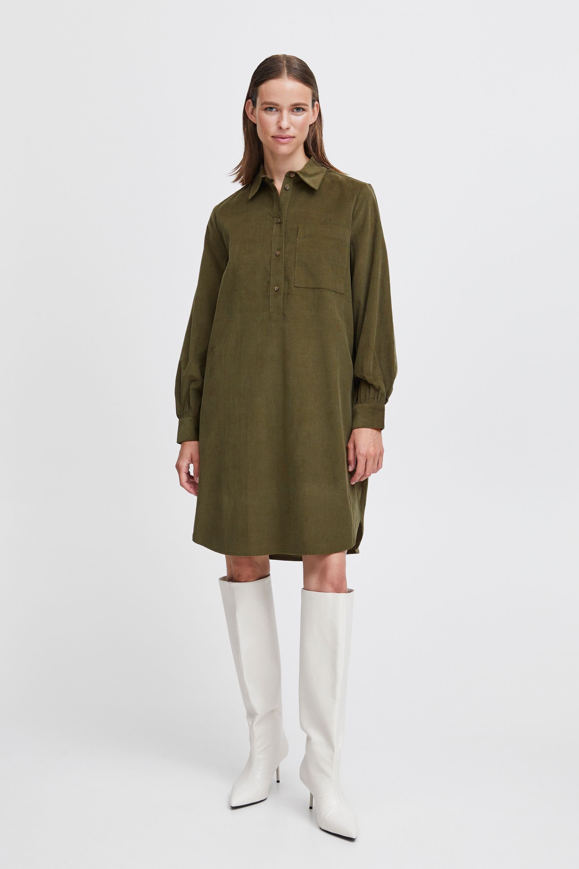 BYDINIA b.young SHIRT Night LONG Olive (190515) Blusenkleid -