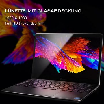 LincPlus Notebook (Intel, Intel UHD Grafik, 64 GB HDD, Full HD 13,3 Zoll Laptop, Intel Celeron N4020 4GB RAM 64GB lüfterlos)