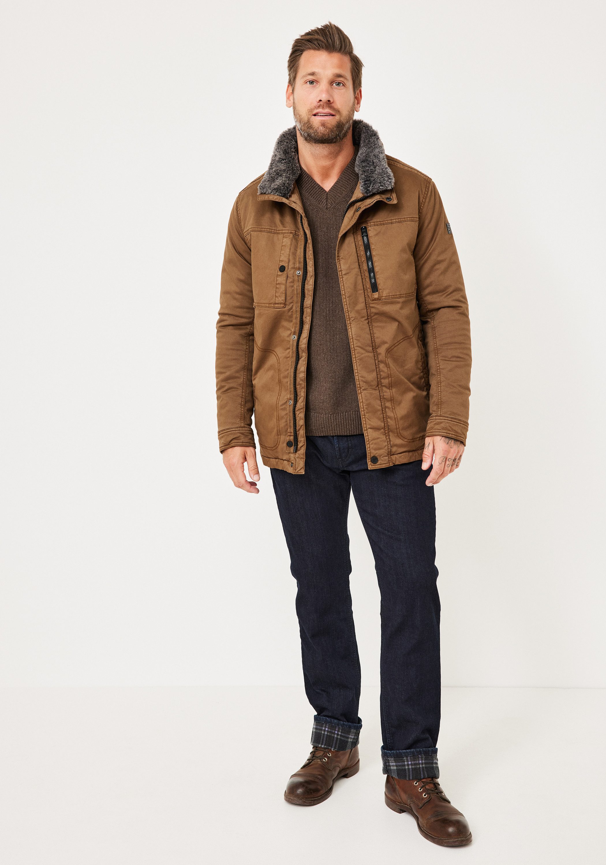 Redpoint Winterjacke KEV Winterjacke aus Baumwolle mit Stretch