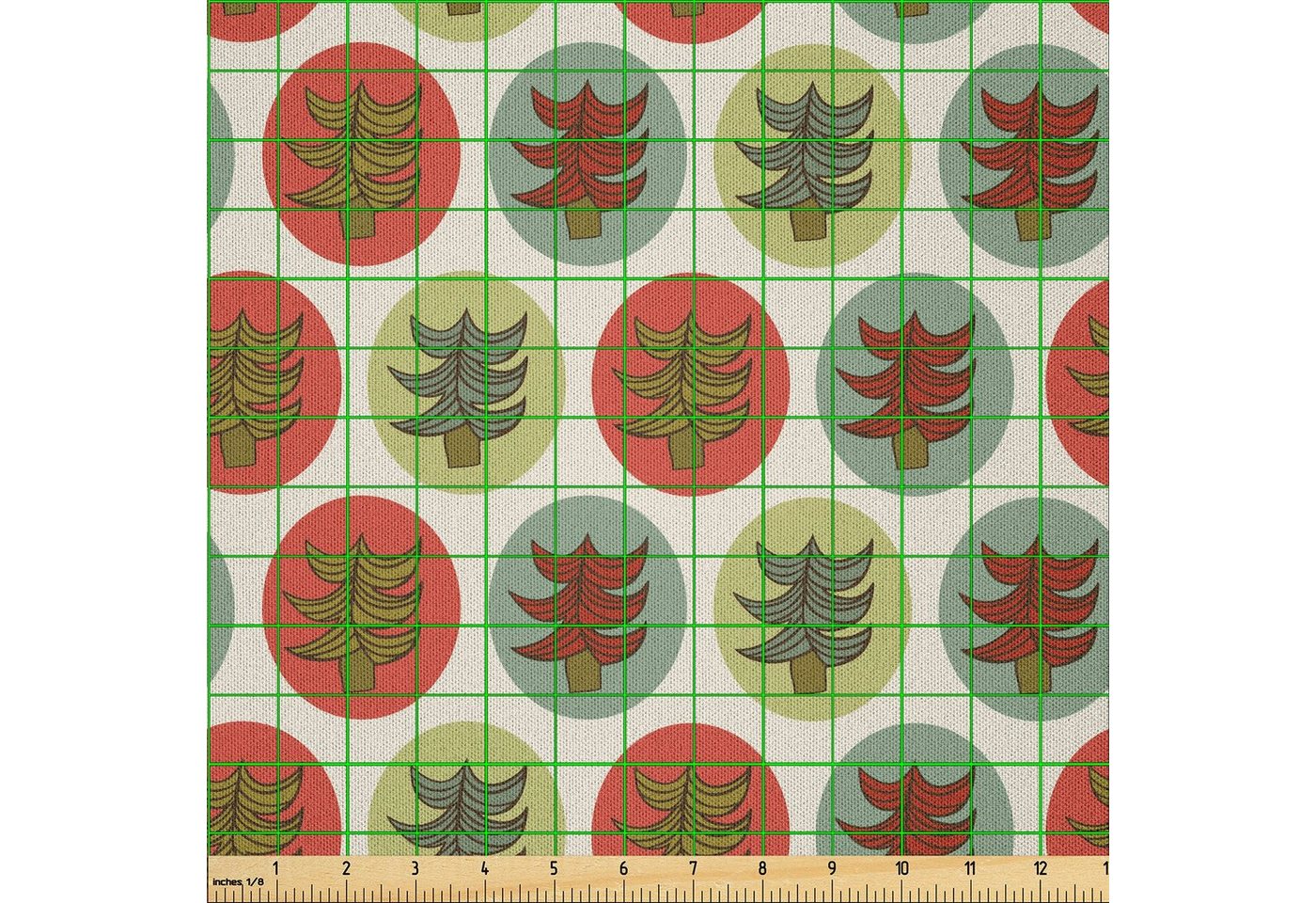 Thumbnail - Abakuhaus Stoff DIY Bastler Stoff für Dekorationszwecke, Baum Abstrakt Spruces Weihnachten