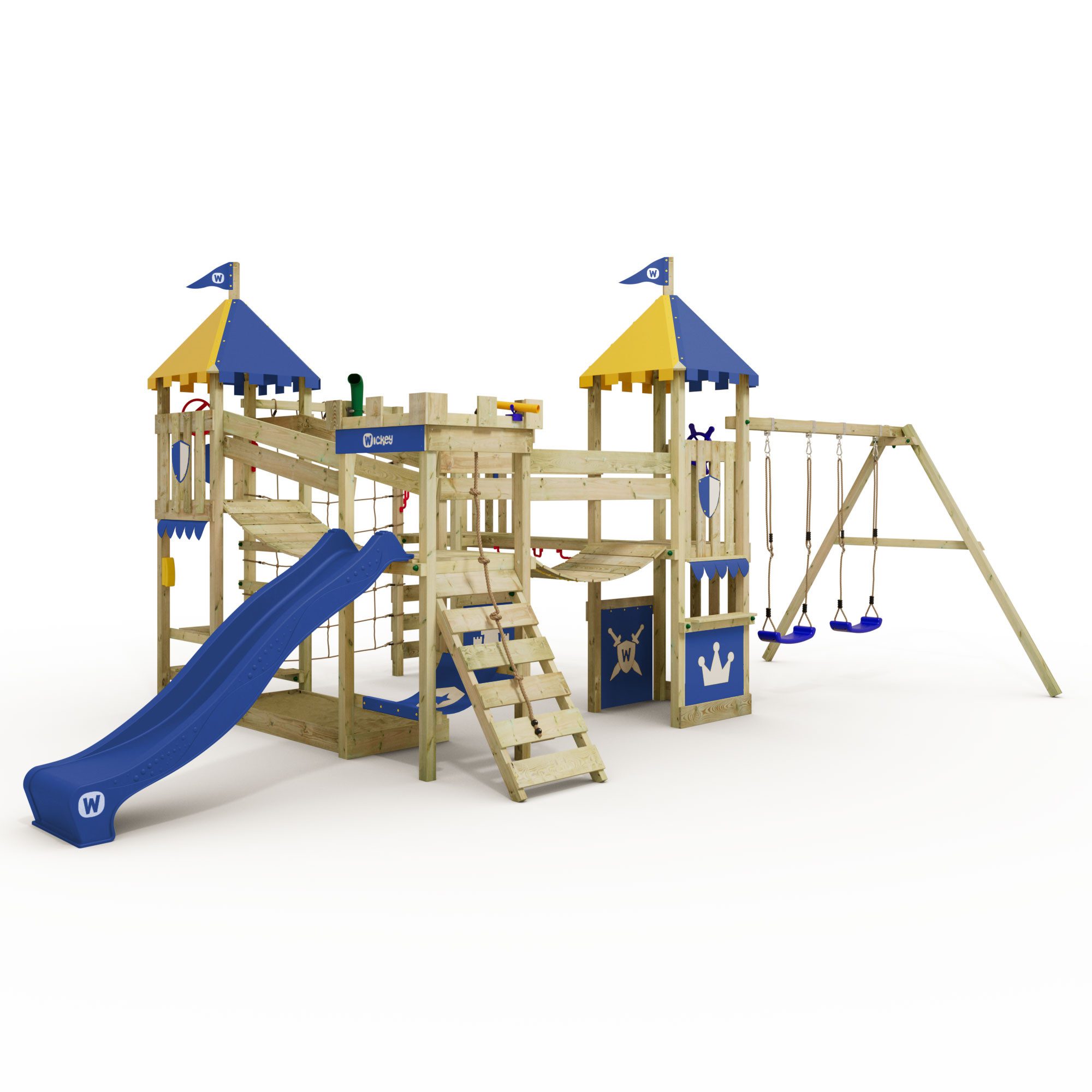 Wickey Spielturm Smart Queen – Abenteuer-Burg mit Rutsche, Spielhaus & Sandkasten, Unvergessliche Erlebnisse für Kinder – mit 10 Jahren Garantie*