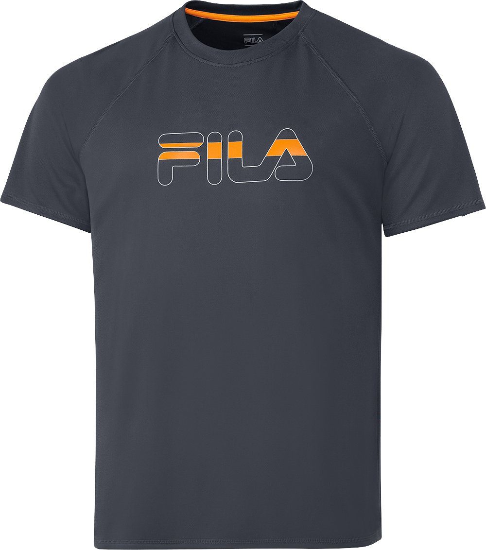 Fila Funktionsshirt schnelltrocknend und atmungsaktiv im bequemen Regular-fit-Schnitt dunkelgrau