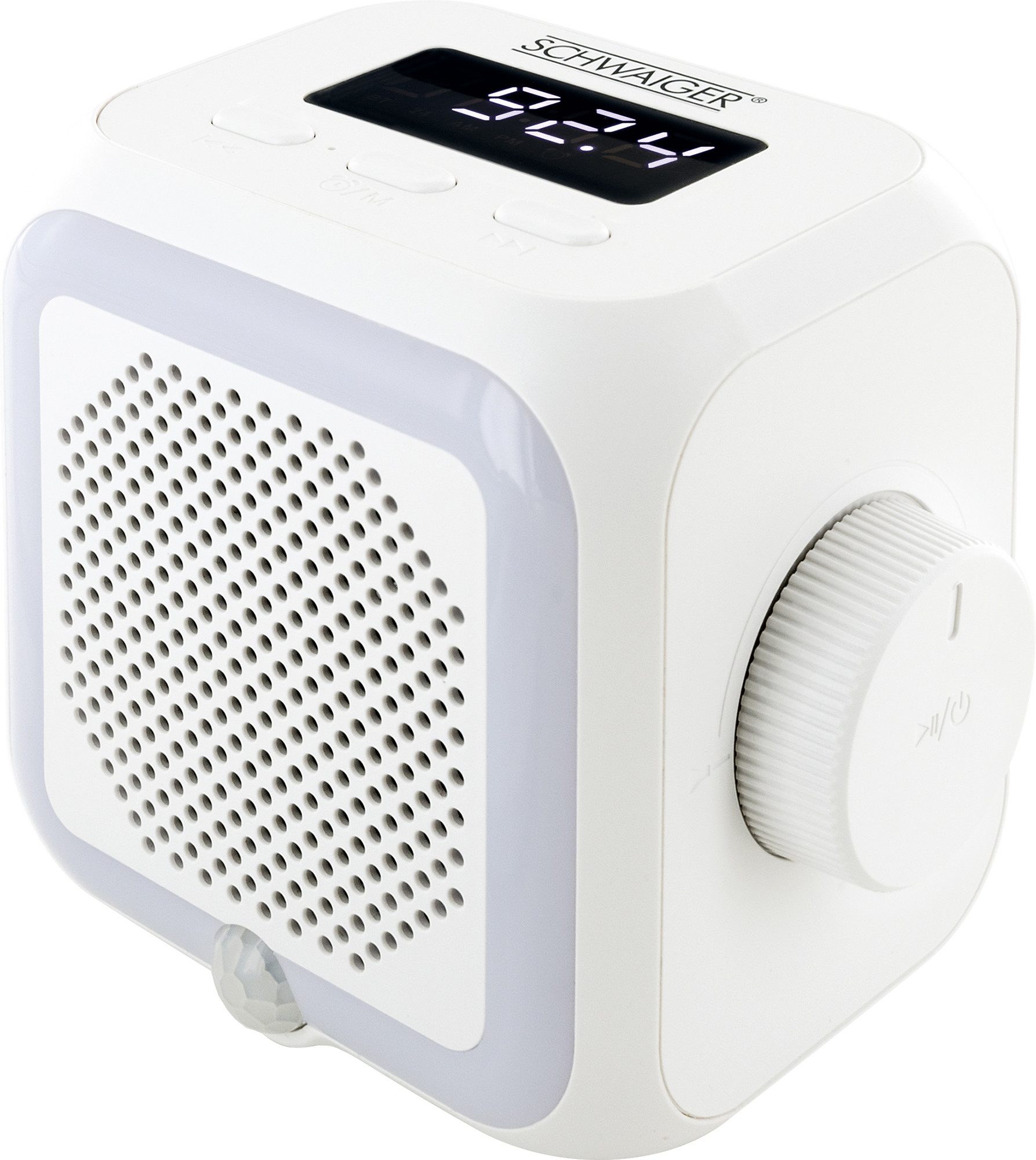 Schwaiger RAFM0100 Steckdosen-Radio (FM, AM, 3 W, IP20, Nachtlicht, Weckerfunktion, Bewegungsmelder) – Bild 4 von 5