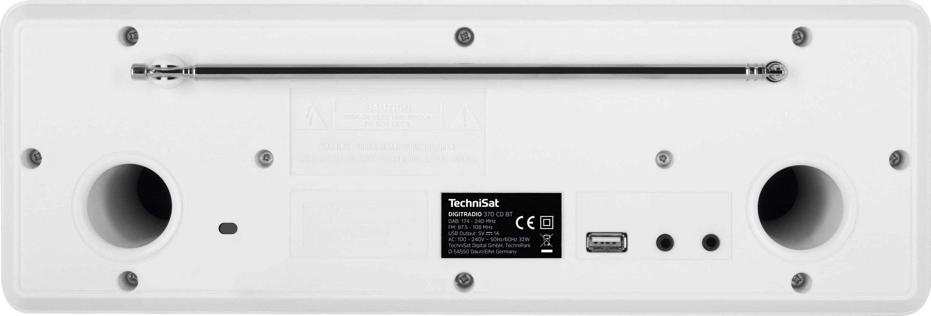 TechniSat DIGITRADIO 370 CD BT 10 W) (DAB), RDS, weiß (DAB) (Digitalradio mit UKW Digitalradio