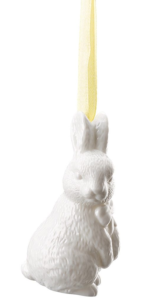 Hutschenreuther Dekofigur Osteranhänger Weiss Hase stehend, Anhänger