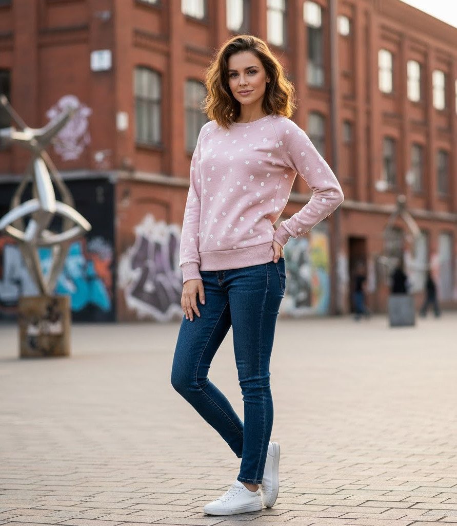 naketano Rundhalspullover Damen Pullover/ Sweater, Oma Melange günstig online kaufen