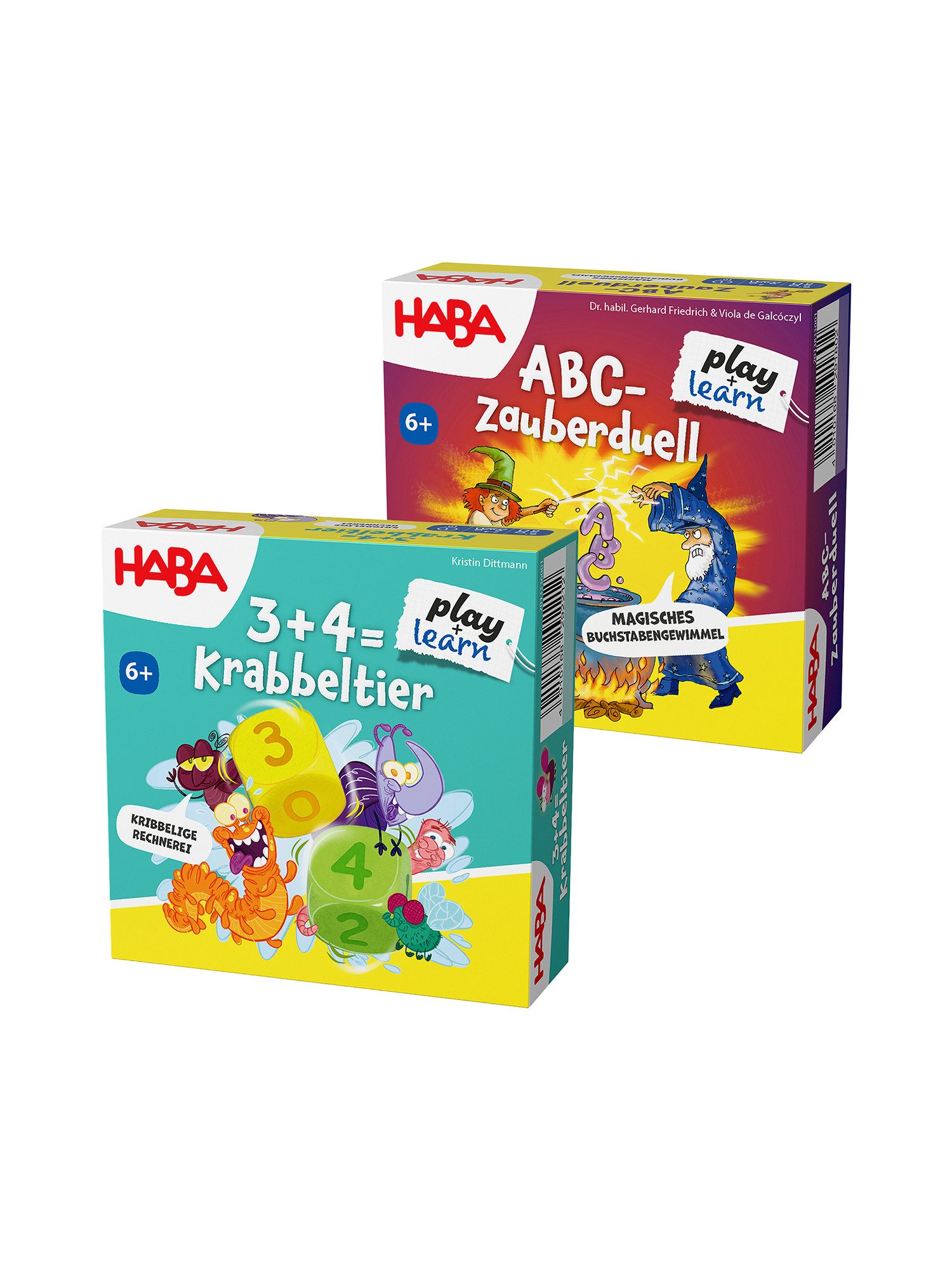 Haba Spiel Spielerisches Lernen von Buchstaben & Rechnen, Gesellschaftsspiel, Brettspiel, Familienspiel